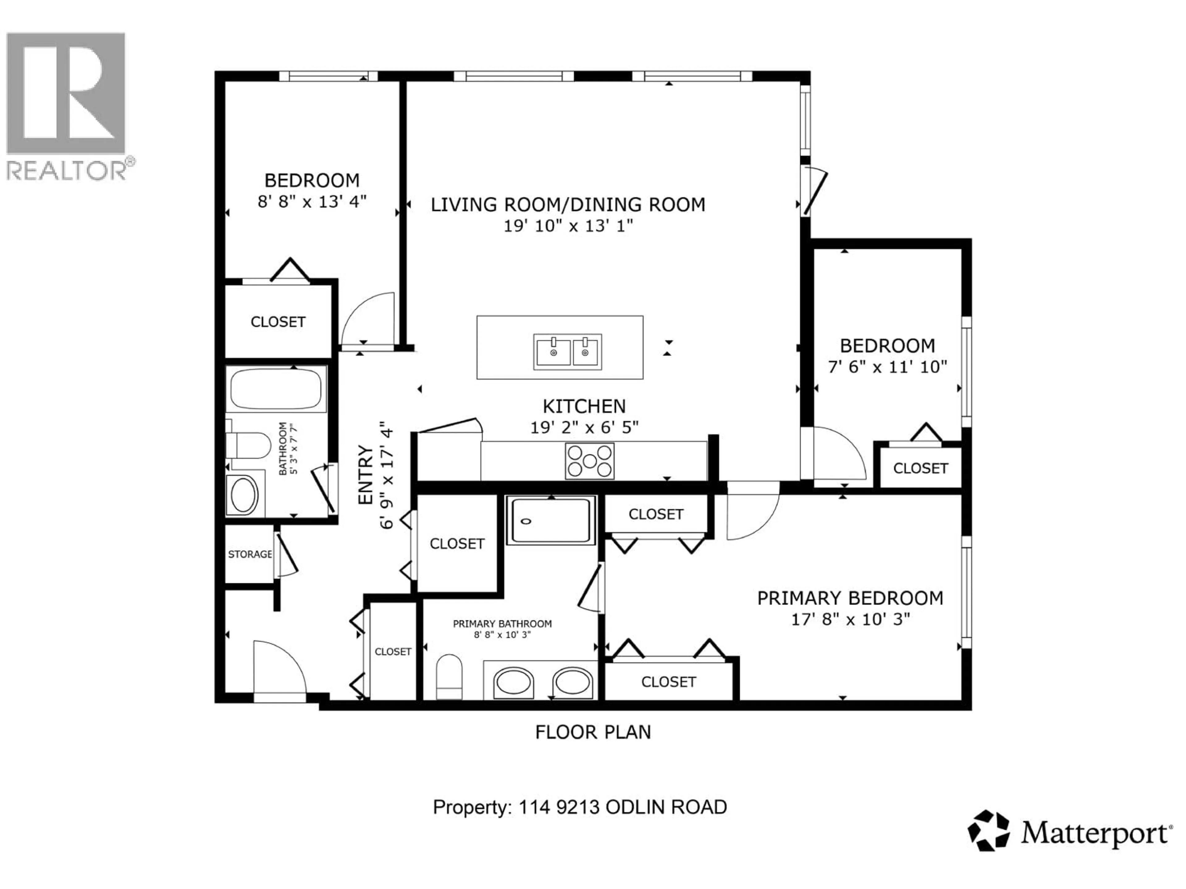 Floor plan for 114 - 9213 ODLIN ROAD, Richmond British Columbia V6X0V5