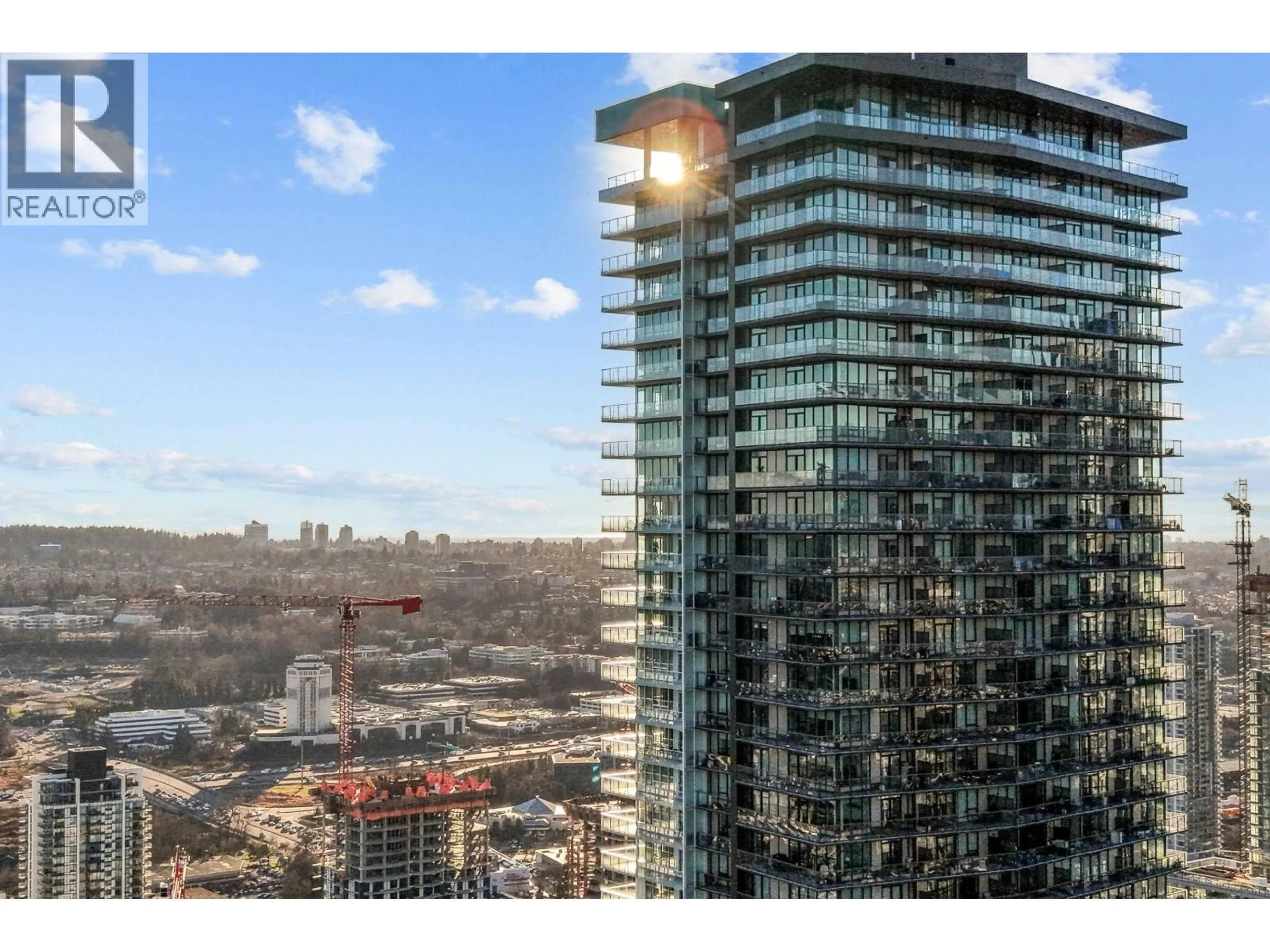 A pic from outside/outdoor area/front of a property/back of a property/a pic from drone, city buildings view from balcony for 1804 - 4650 BRENTWOOD BOULEVARD, Burnaby British Columbia V5C0M3