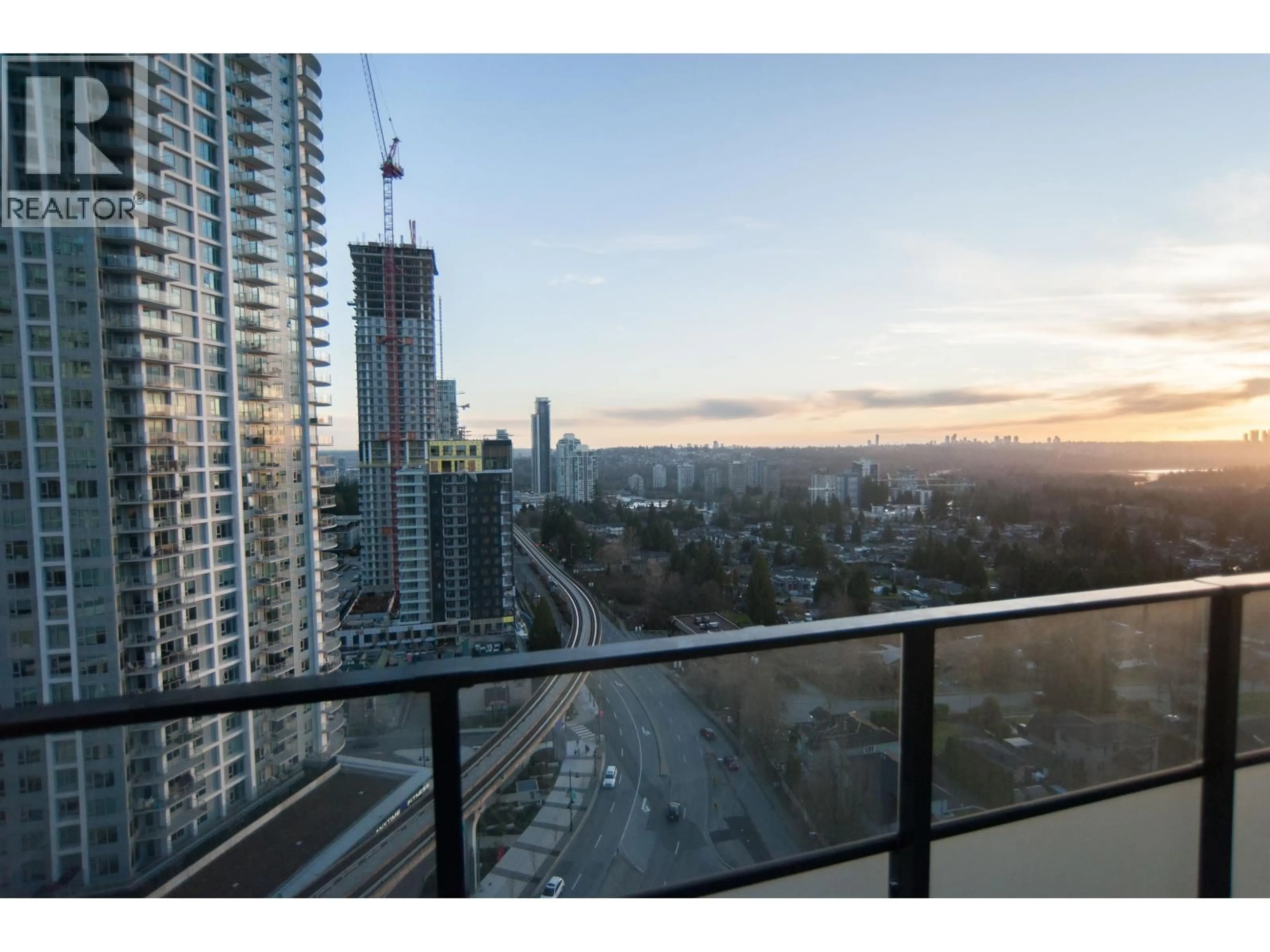 Balcony in the apartment, city buildings view from balcony for 1701 - 691 NORTH ROAD, Coquitlam British Columbia V3J0H9