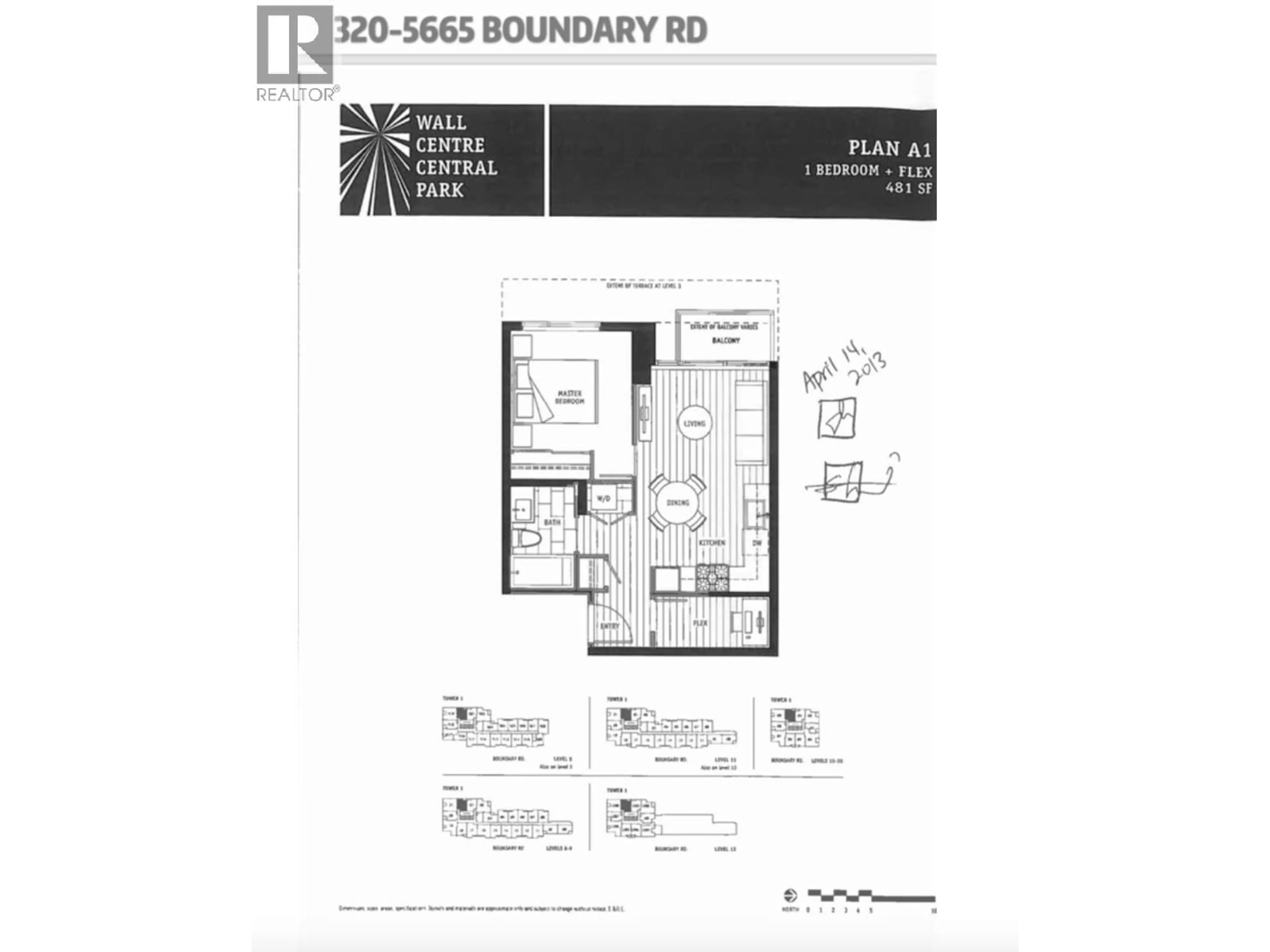 Floor plan for 320 - 5665 BOUNDARY ROAD, Vancouver British Columbia V5R0E4