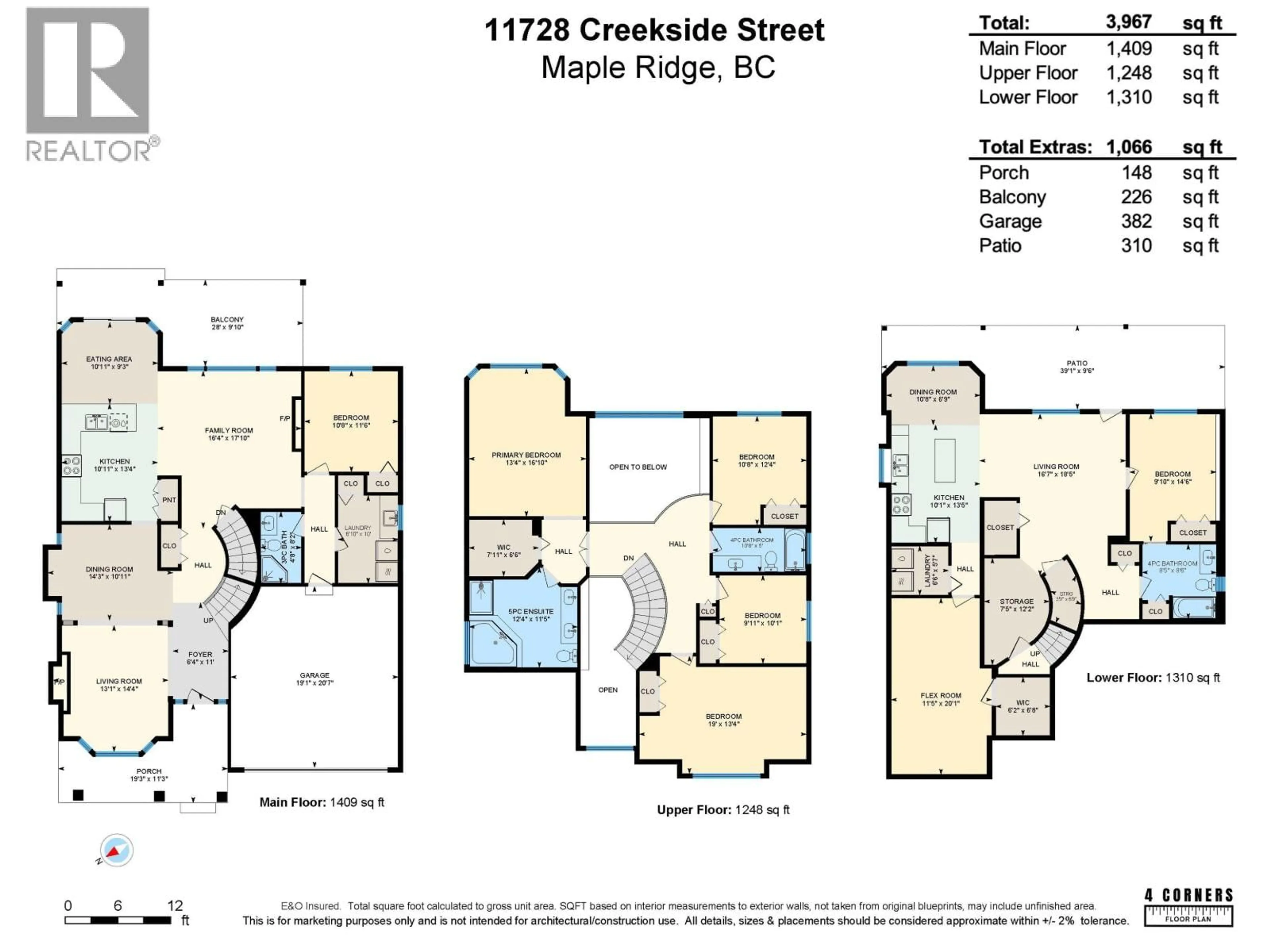 Floor plan for 11728 CREEKSIDE STREET, Maple Ridge British Columbia V4R2V4