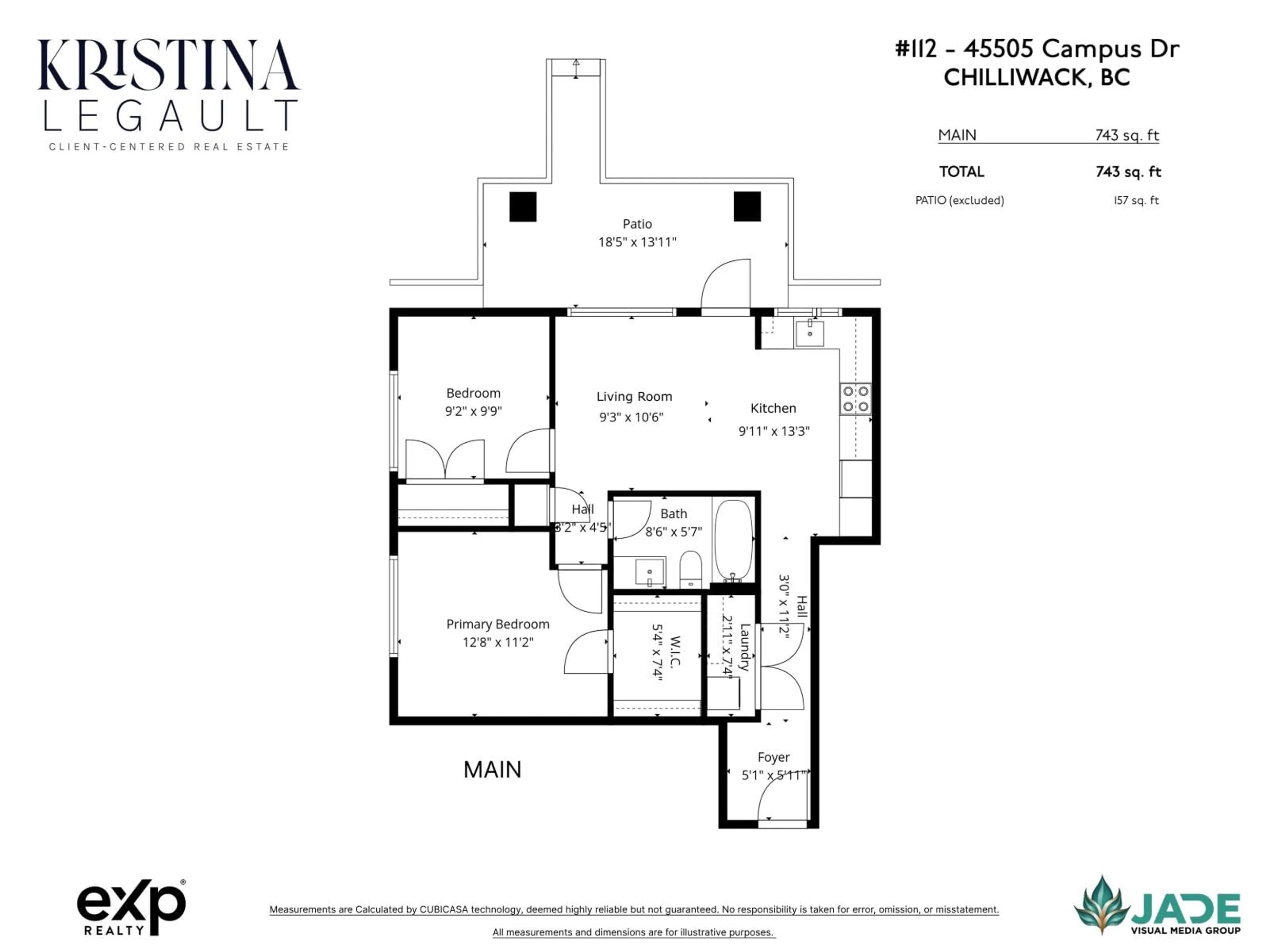 Floor plan for 112 - 45505 CAMPUS DRIVE, Chilliwack British Columbia V2R6L2