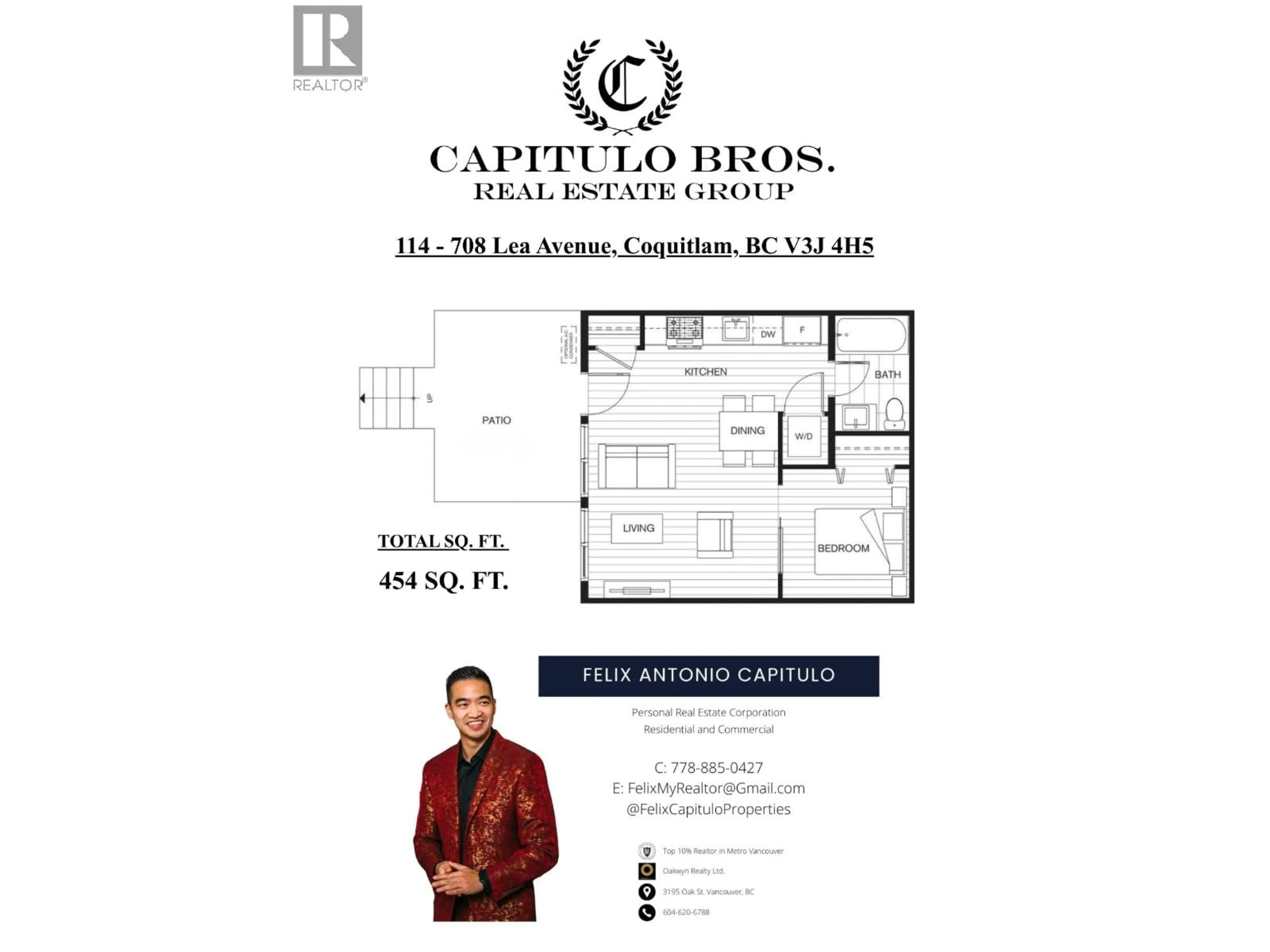 Floor plan for 114 - 708 LEA AVENUE, Coquitlam British Columbia V3J4H5