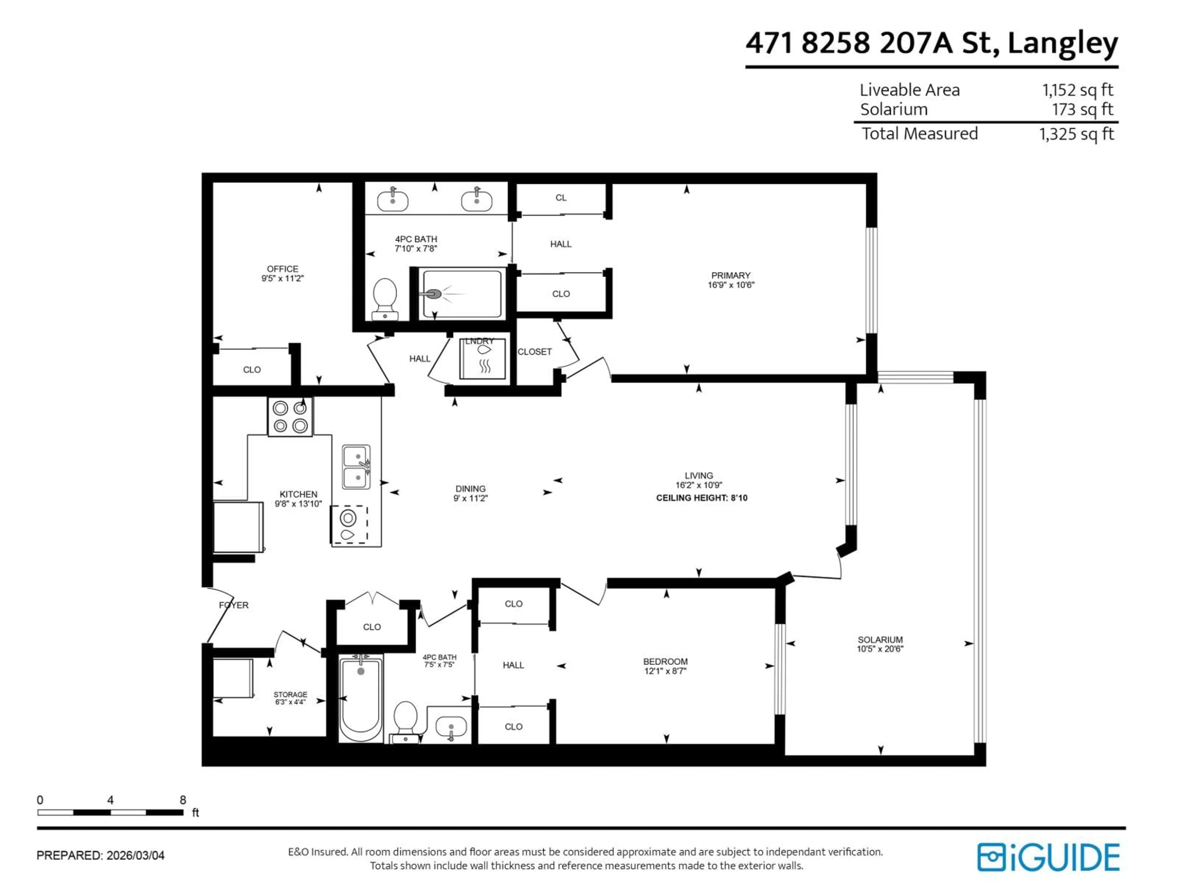 Floor plan for 471 - 8258 207A STREET, Langley British Columbia V2Y0N4