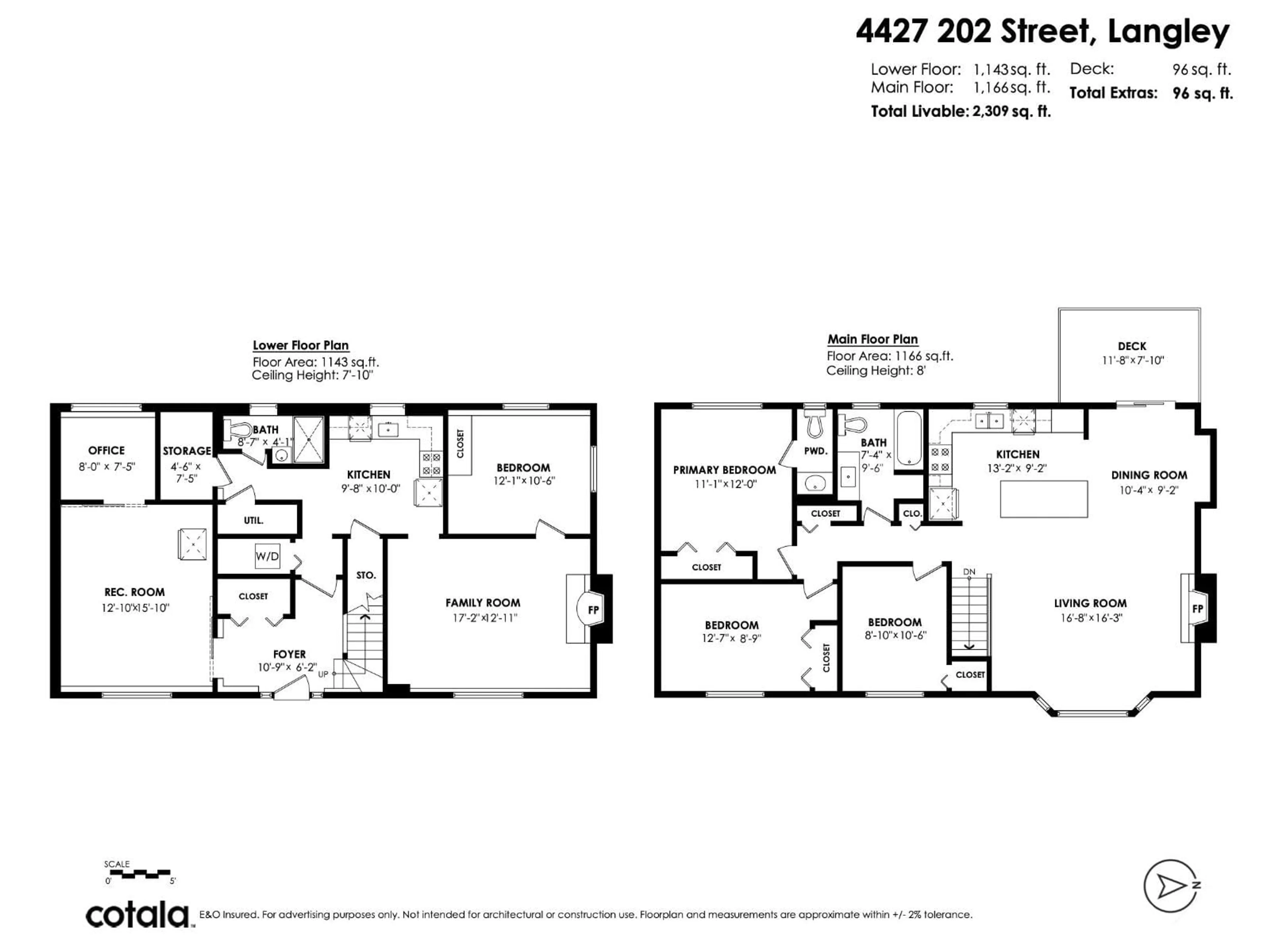 Floor plan for 4427 202 STREET, Langley British Columbia V3A6R6