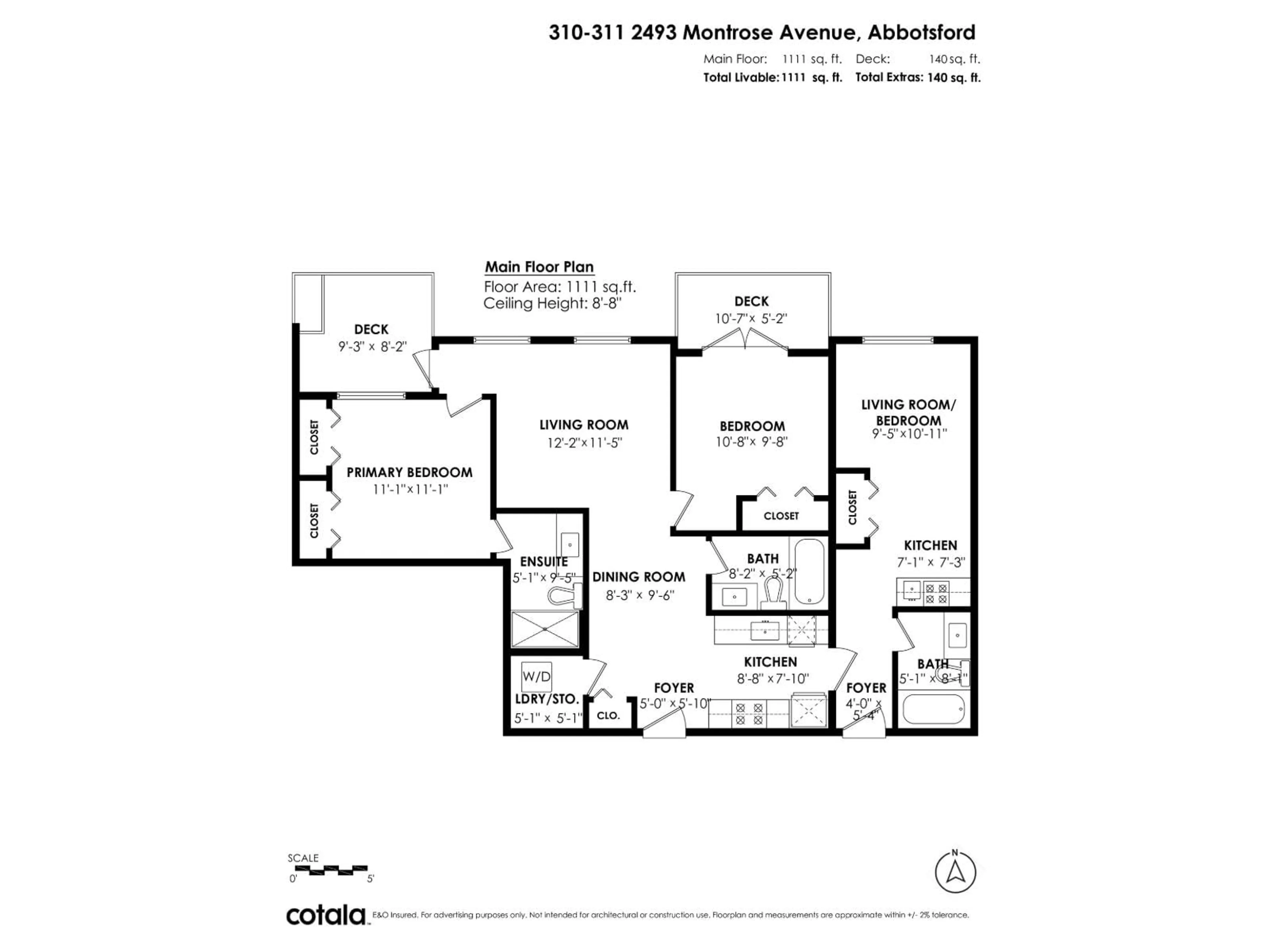 Floor plan for 310-311 - 2493 MONTROSE AVENUE, Abbotsford British Columbia V2S3T2