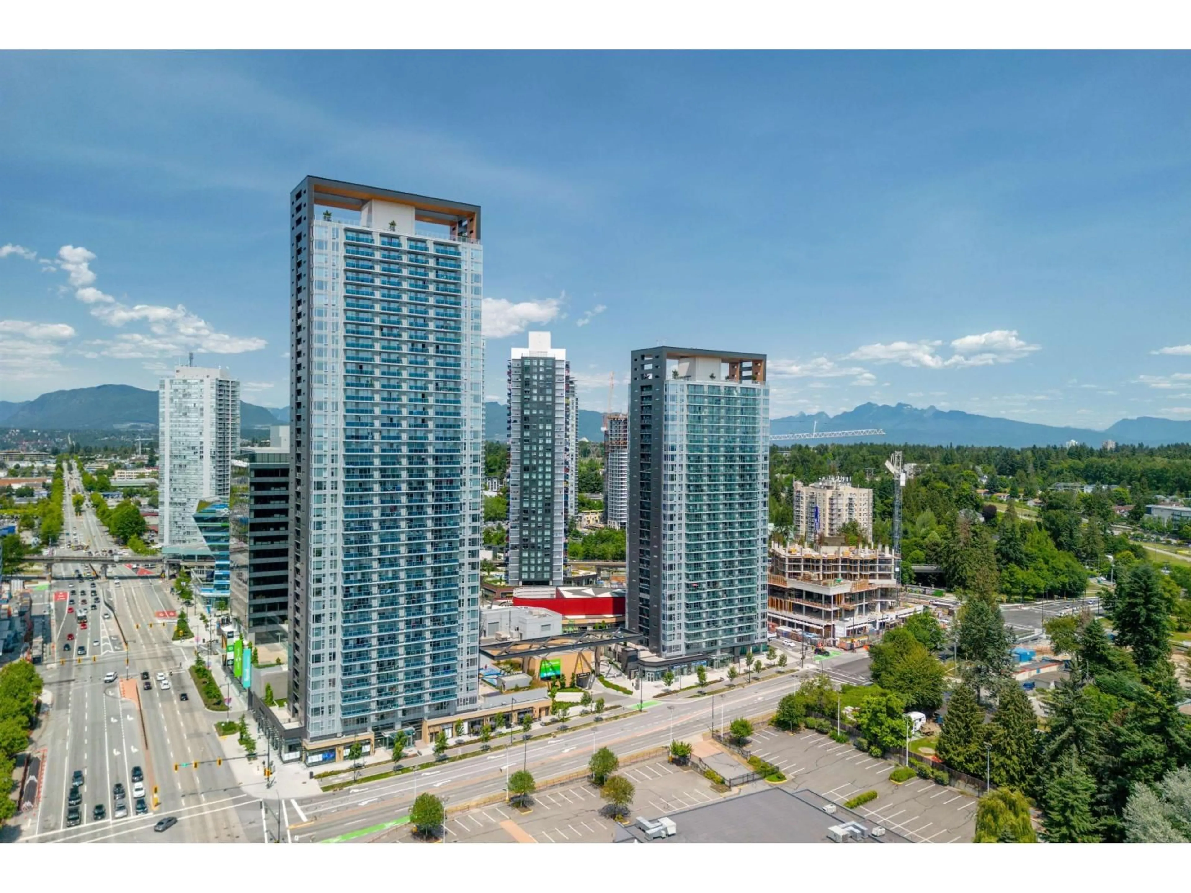A pic from outside/outdoor area/front of a property/back of a property/a pic from drone, city buildings view from balcony for 3803 - 13615 FRASER HIGHWAY, Surrey British Columbia V3T0P7