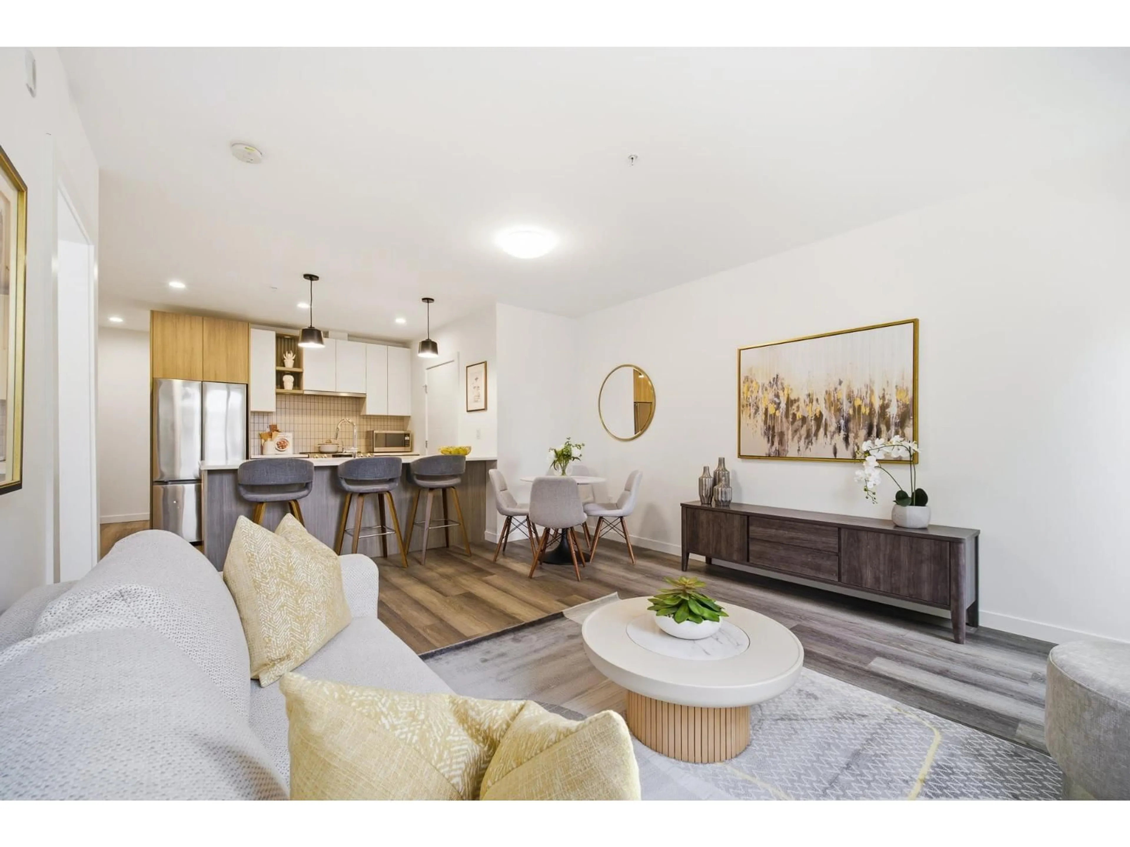 Open concept kitchen, wood/laminate floor for 103 - 20695 EASTLEIGH CRESCENT, Langley British Columbia V3A0P7