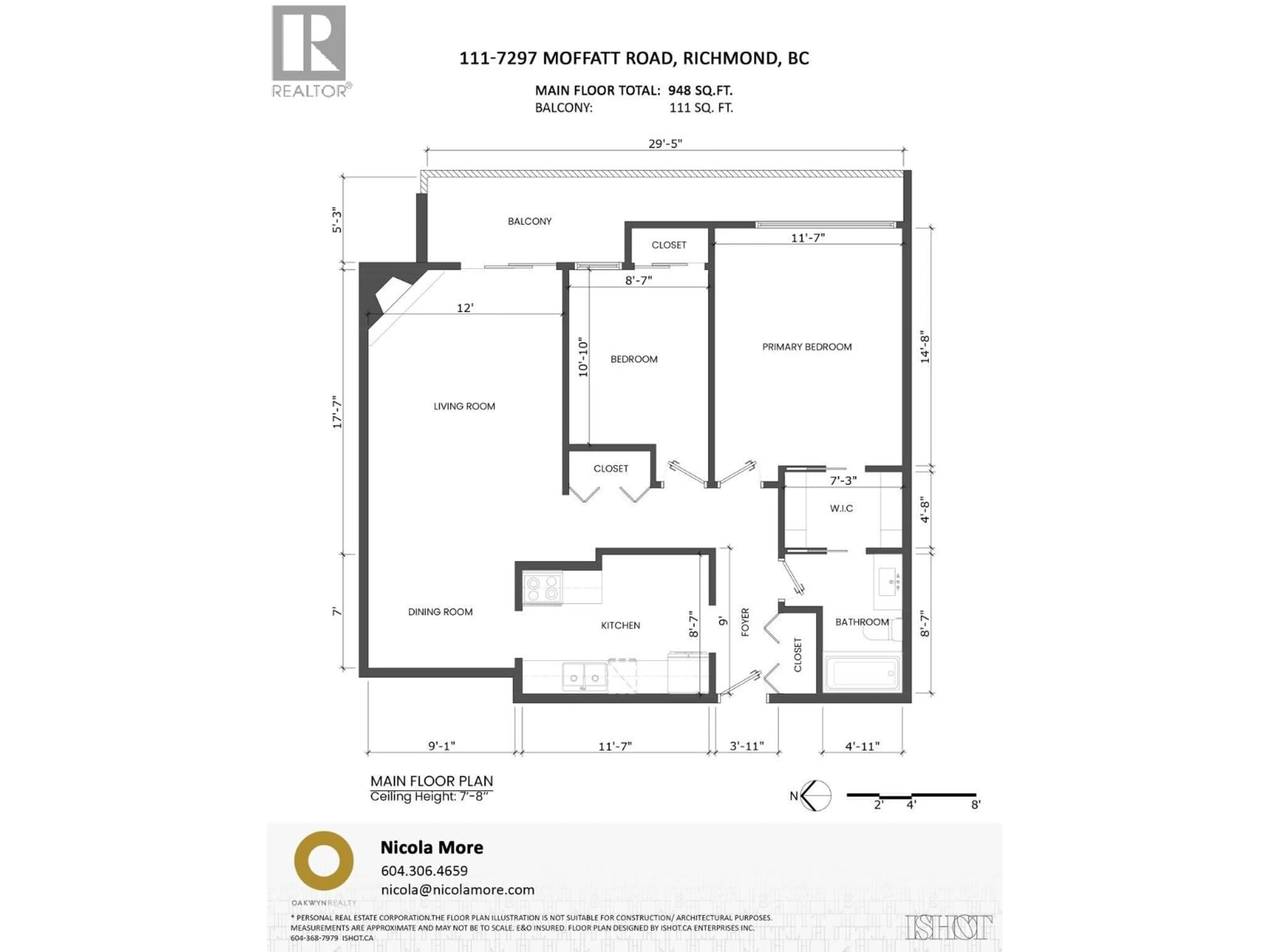 Floor plan for 111 - 7297 MOFFATT ROAD, Richmond British Columbia V6Y1X9