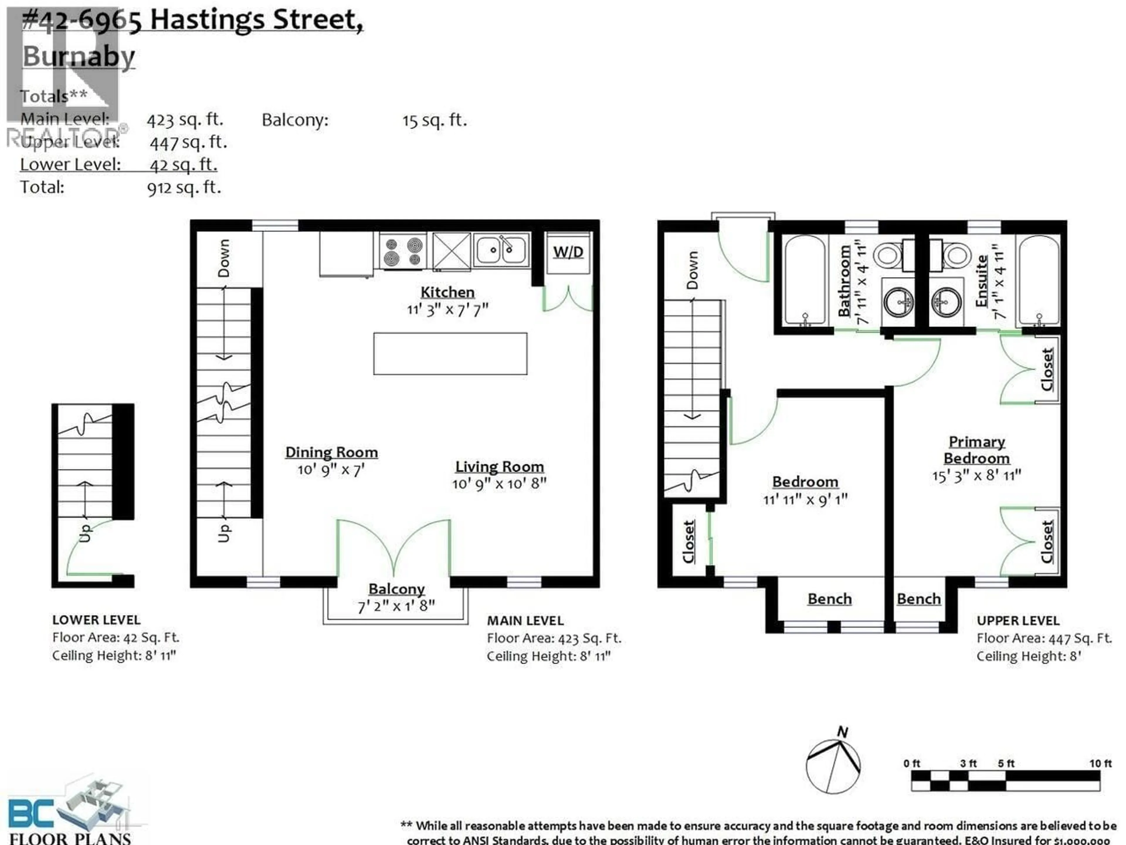 Floor plan for 42 - 6965 HASTINGS STREET, Burnaby British Columbia V5B1S9