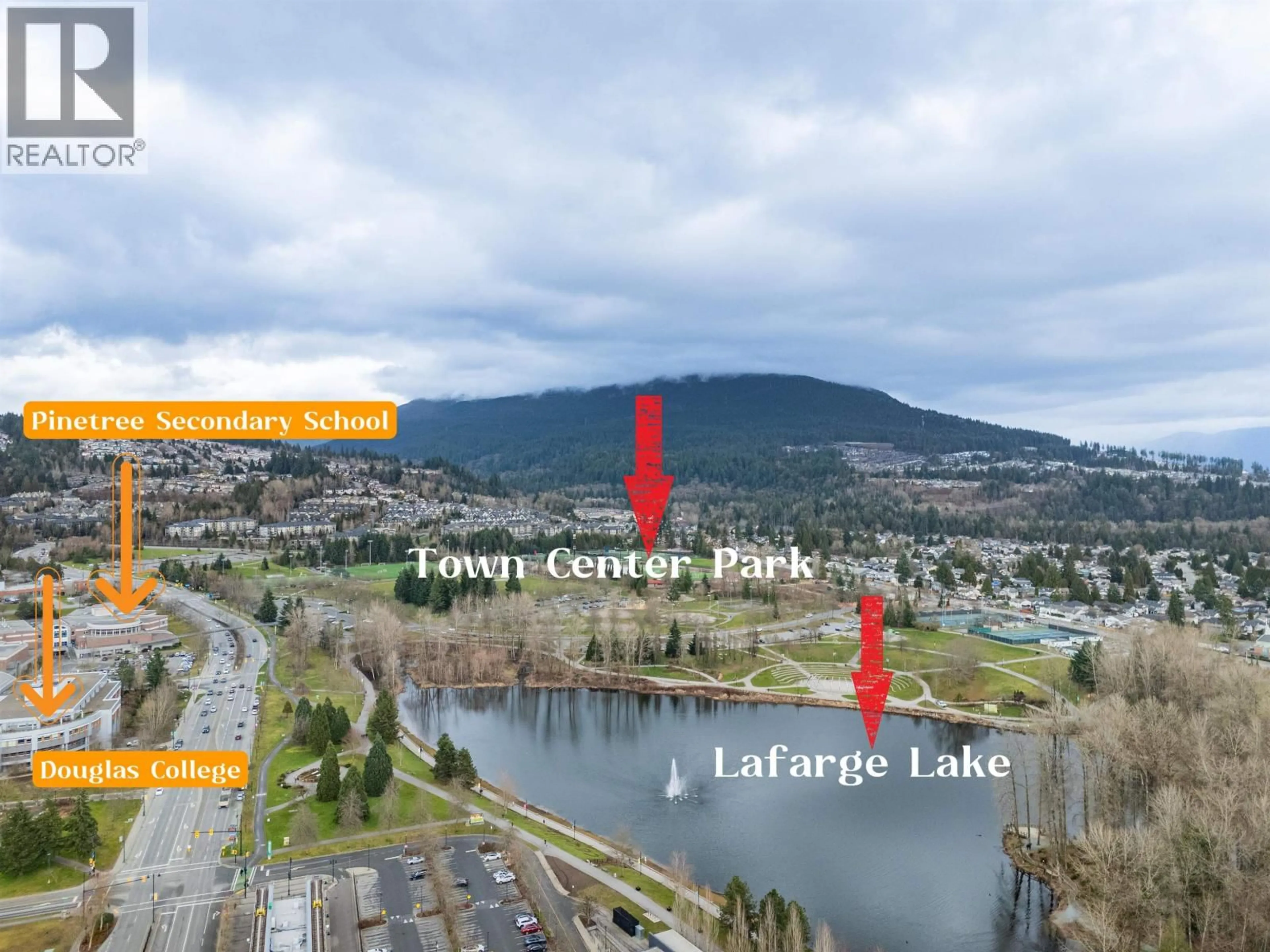 A pic from outside/outdoor area/front of a property/back of a property/a pic from drone, water/lake/river/ocean view for 1103 - 3007 GLEN DRIVE, Coquitlam British Columbia V3B0L8