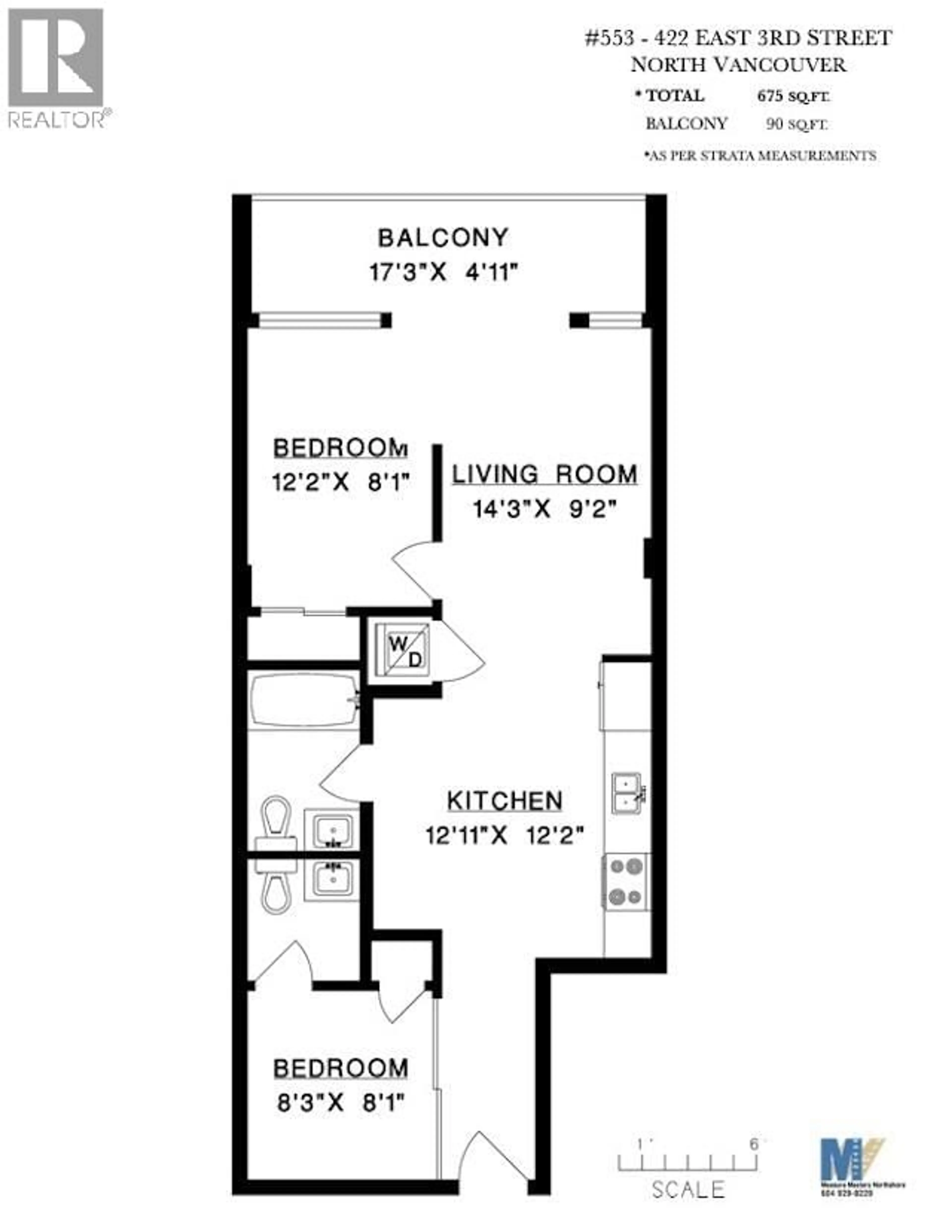 Floor plan for 553 - 422 3RD STREET, North Vancouver British Columbia V7L0K1