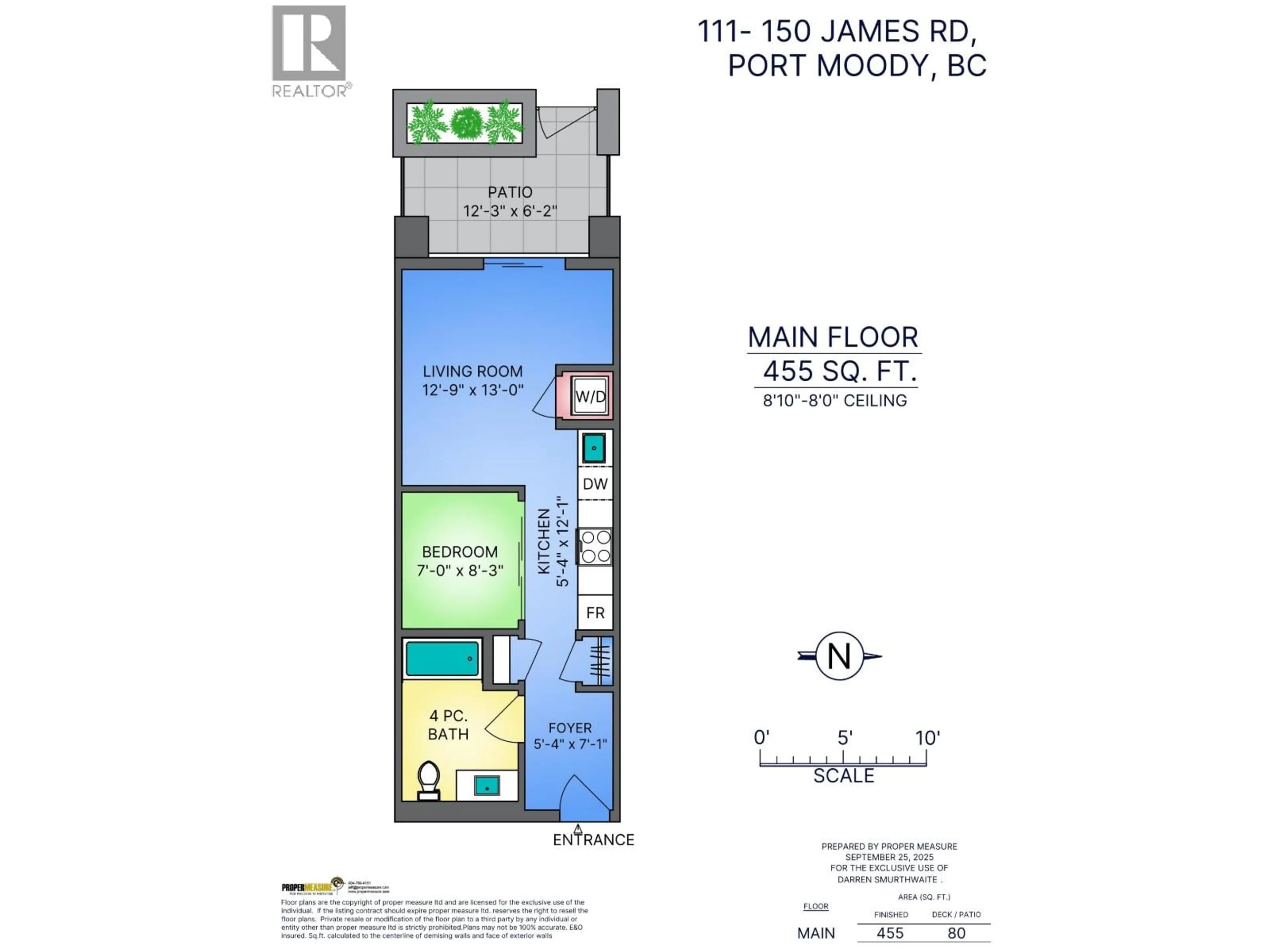 Floor plan for 111 - 150 JAMES ROAD, Port Moody British Columbia V3H2S4