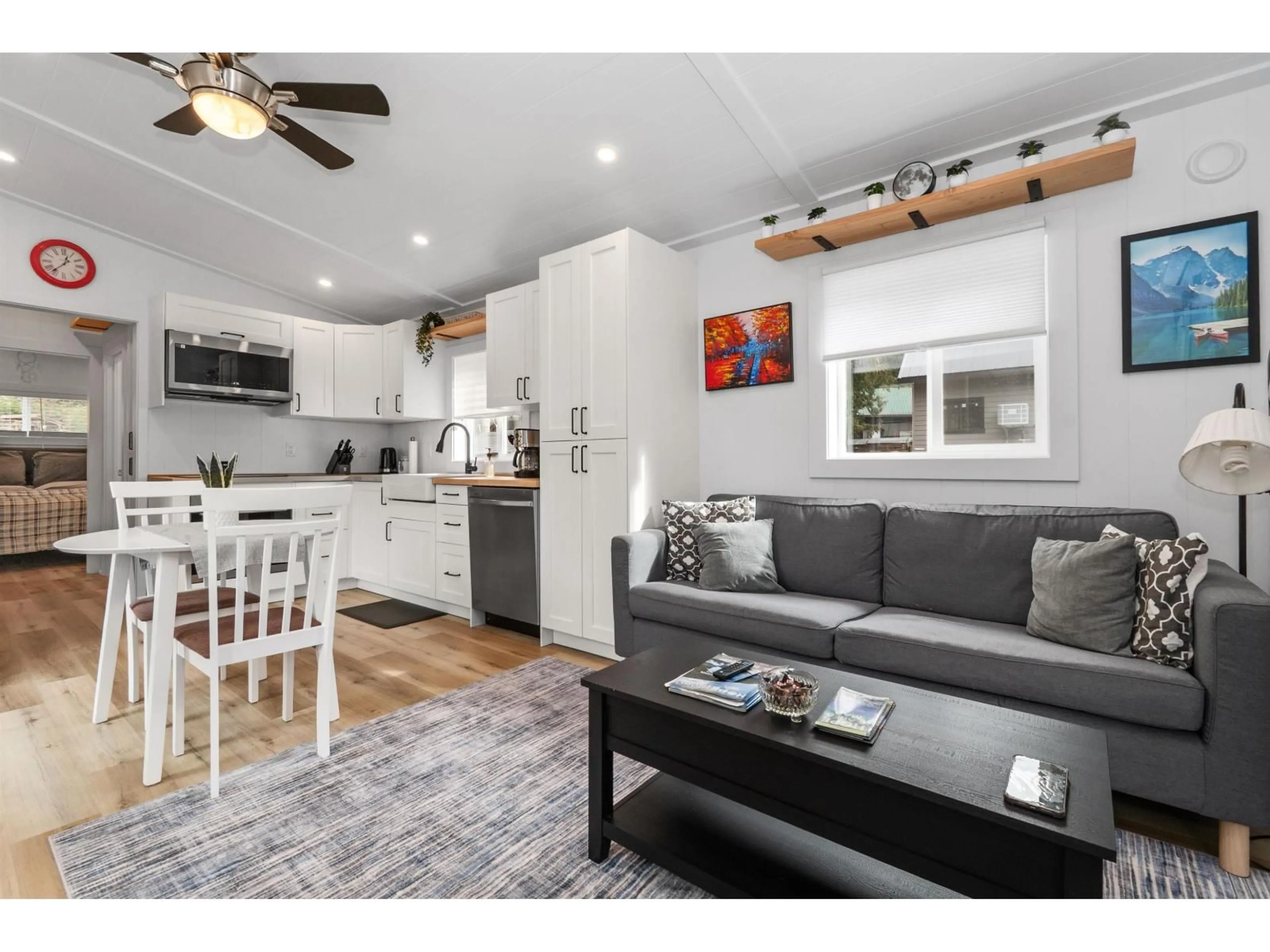 Open concept kitchen, wood/laminate floor for H113 STRAWBERRY LANE, Sunshine Valley British Columbia V0X1L5