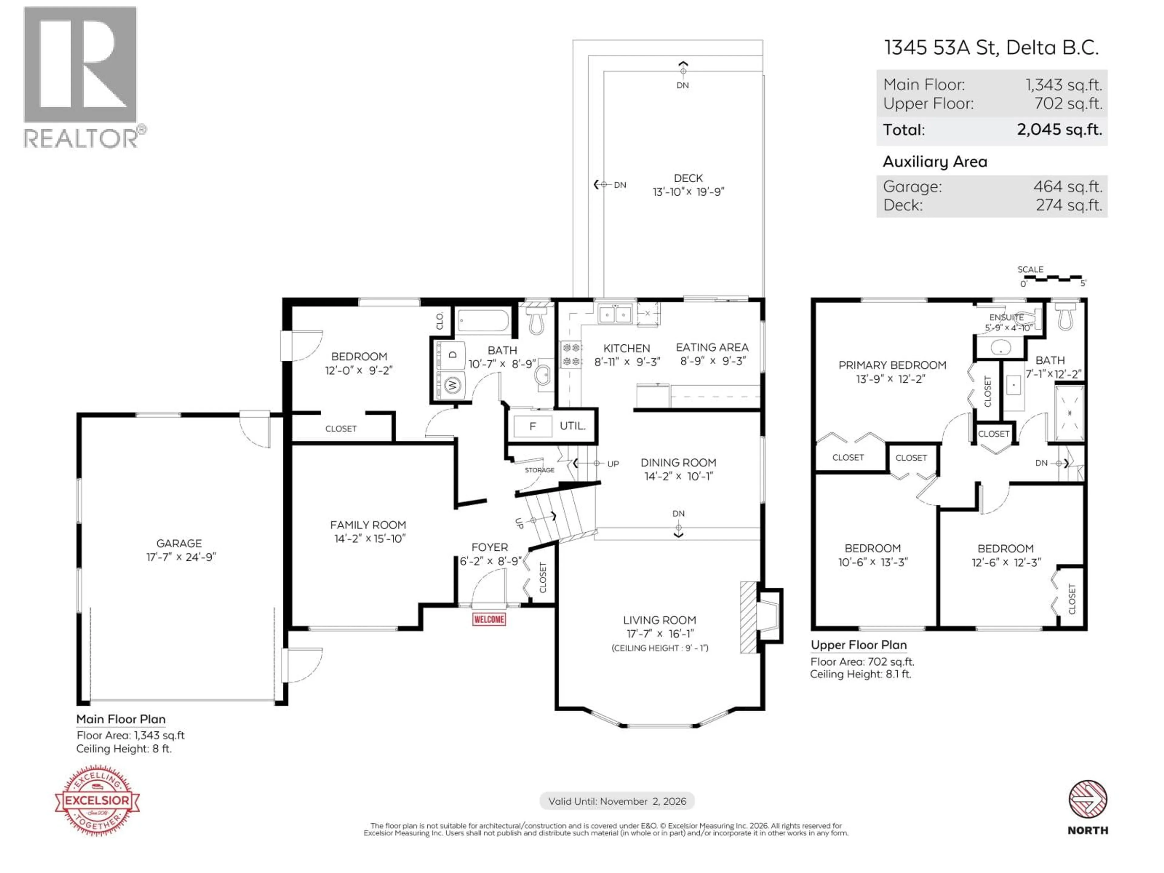 Floor plan for 1345 53A STREET, Delta British Columbia V4M3E8