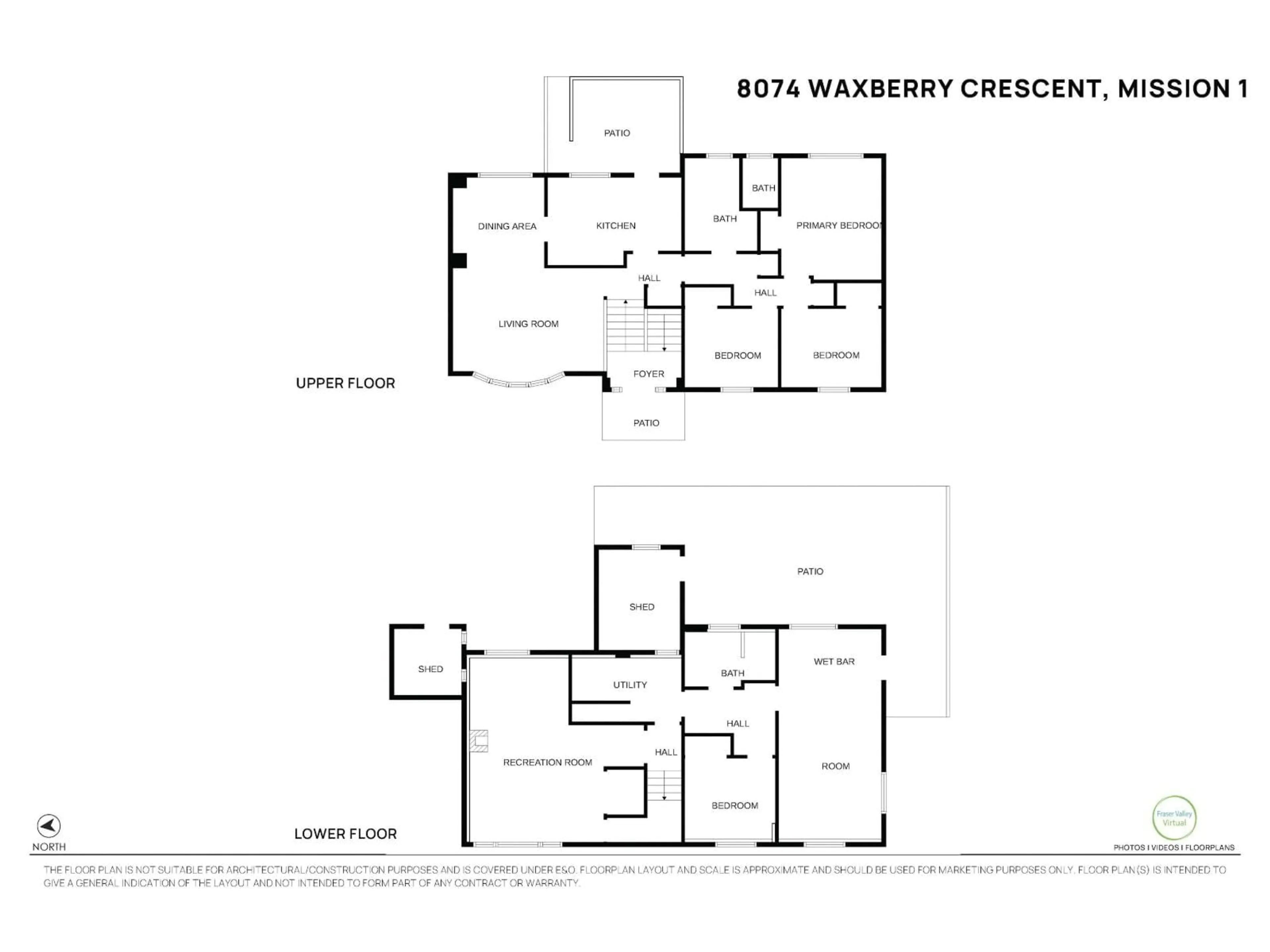 Floor plan for 8074 WAXBERRY CRESCENT, Mission British Columbia V2V5K1