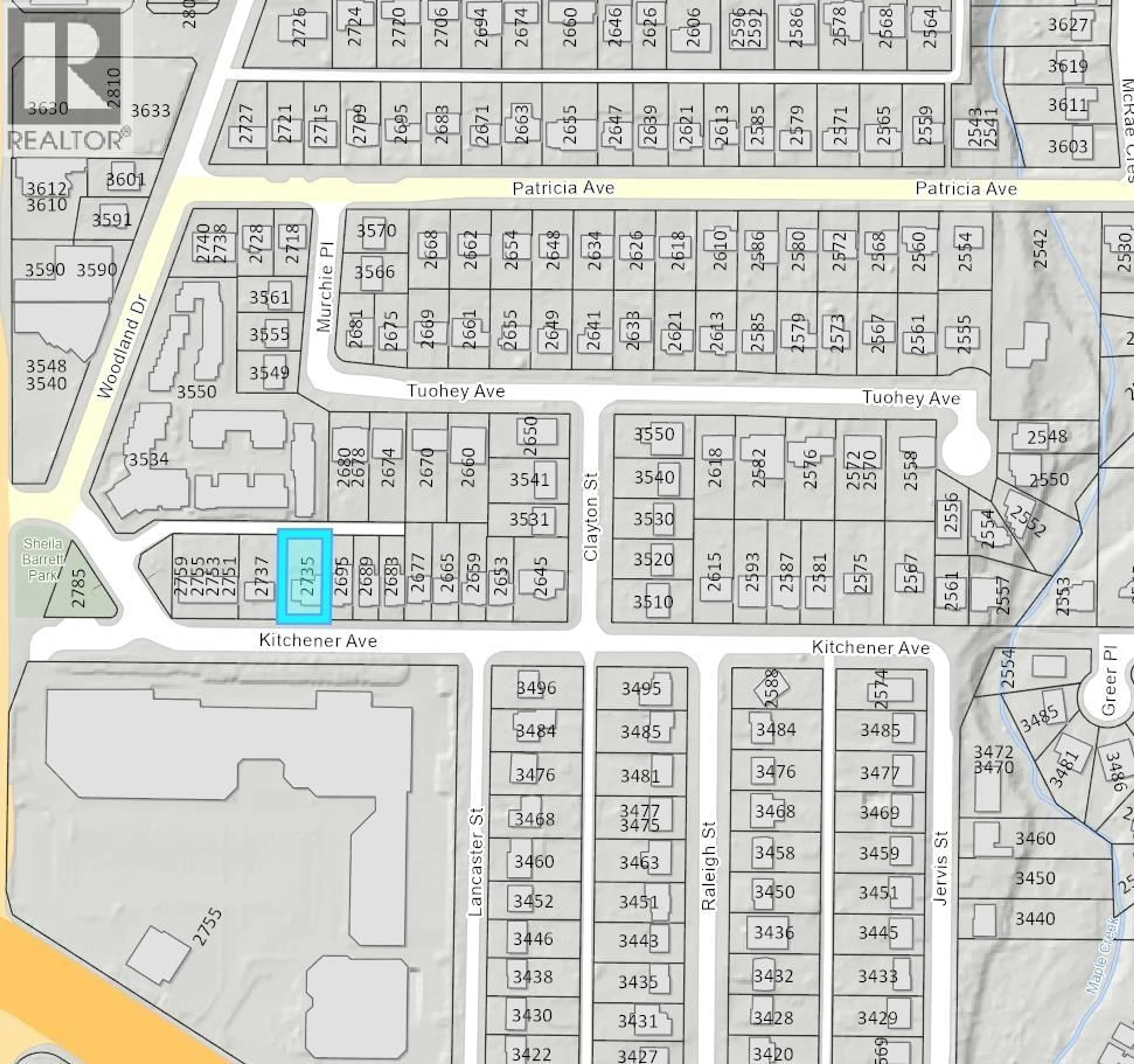 Picture of a map for 2735 KITCHENER AVENUE, Port Coquitlam British Columbia V3B2B7
