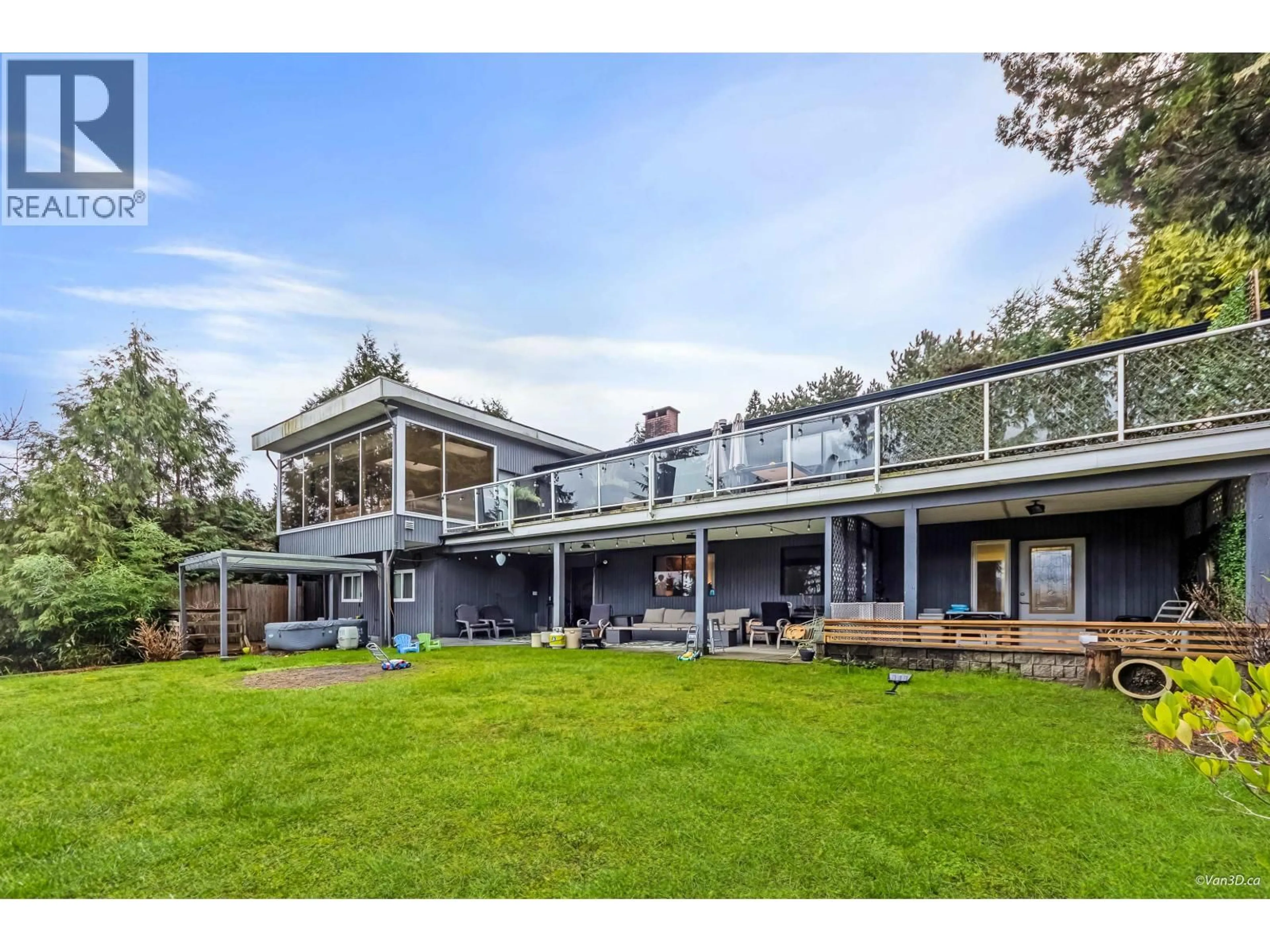 A pic from outside/outdoor area/front of a property/back of a property/a pic from drone, water/lake/river/ocean view for 749 CARLETON DRIVE, Port Moody British Columbia V3H3K7