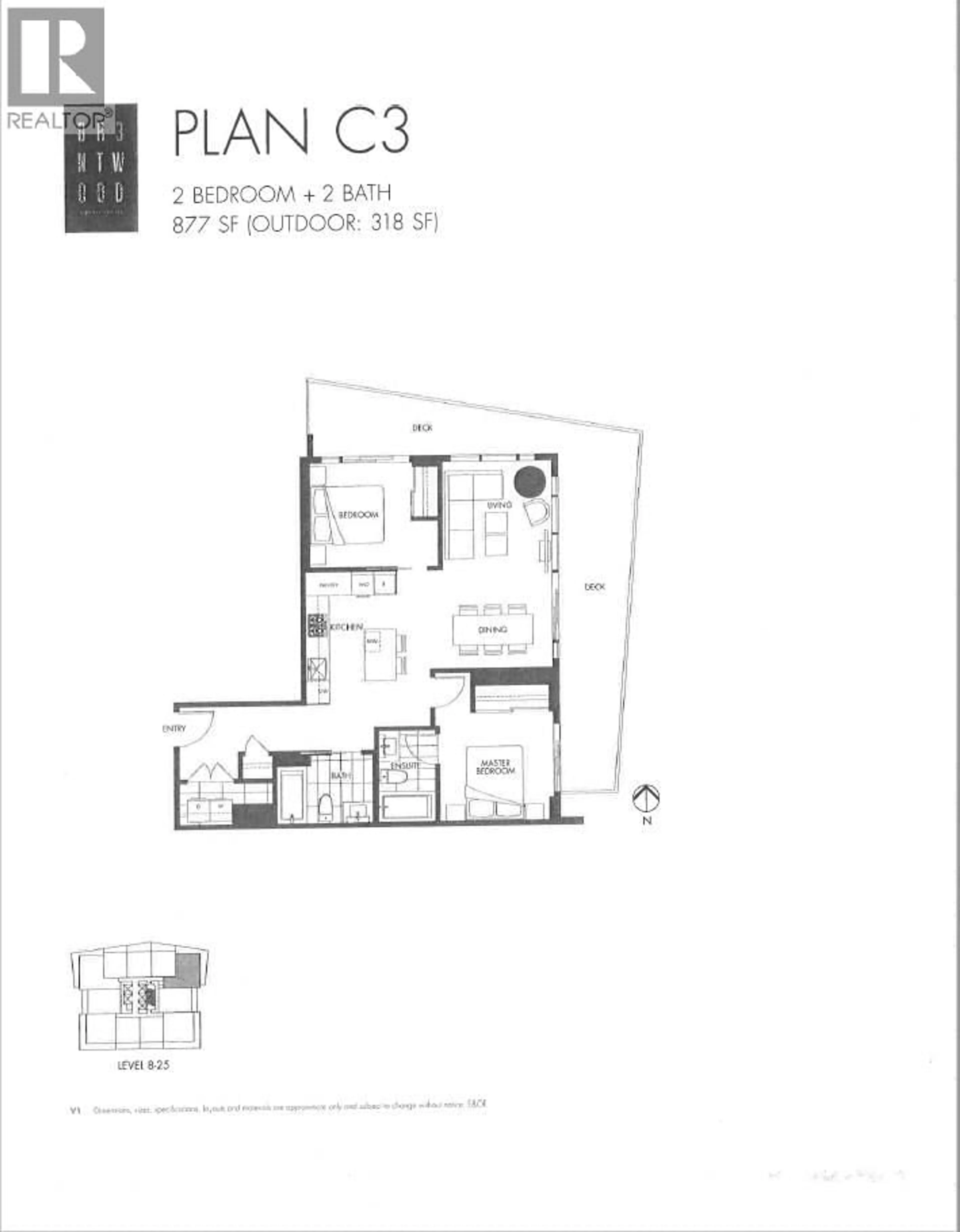 Floor plan for 1911 - 4650 BRENTWOOD BOULEVARD, Burnaby British Columbia V5C0M3