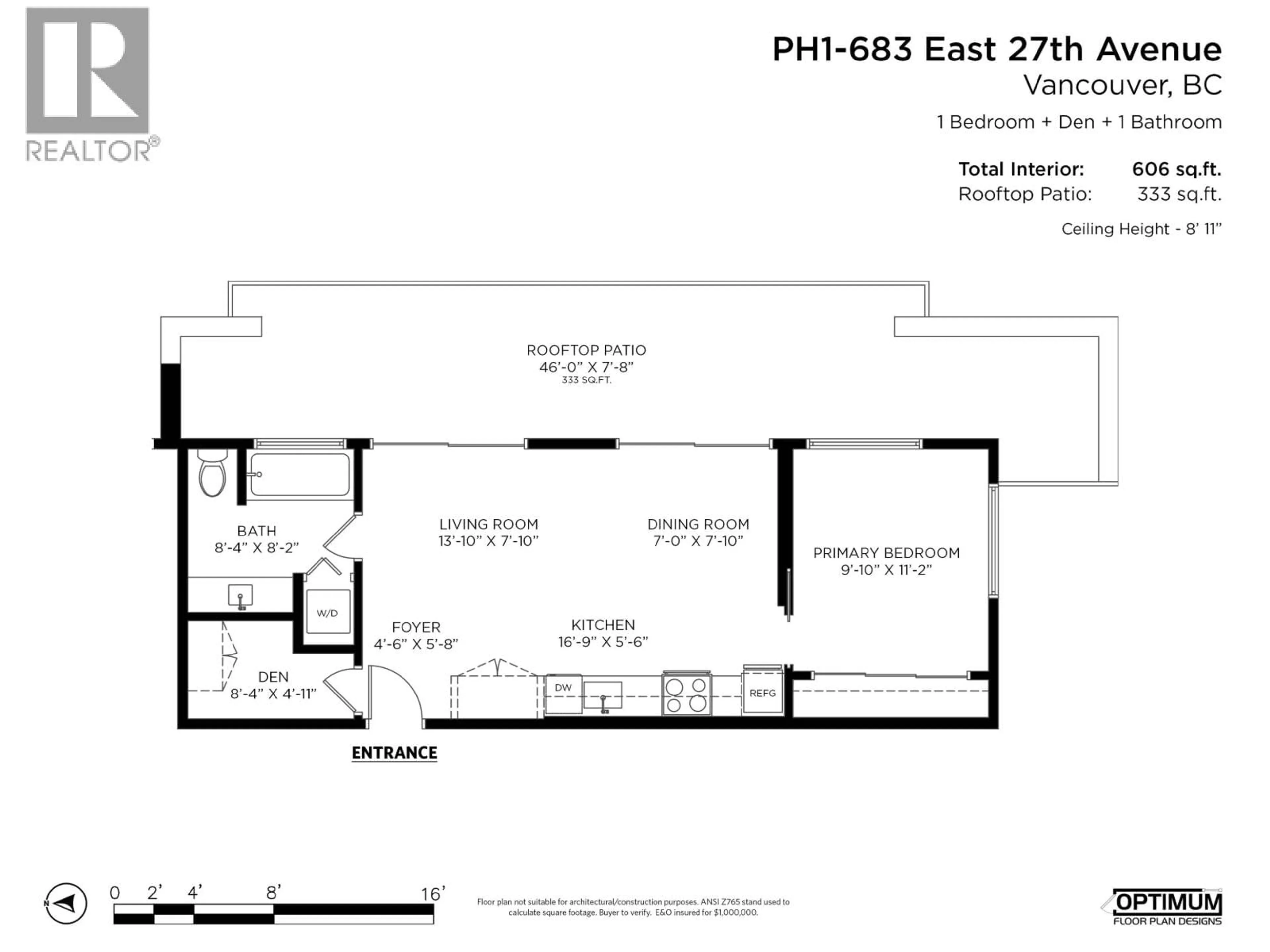 Floor plan for PH1 - 683 27TH AVENUE, Vancouver British Columbia V5V2K7