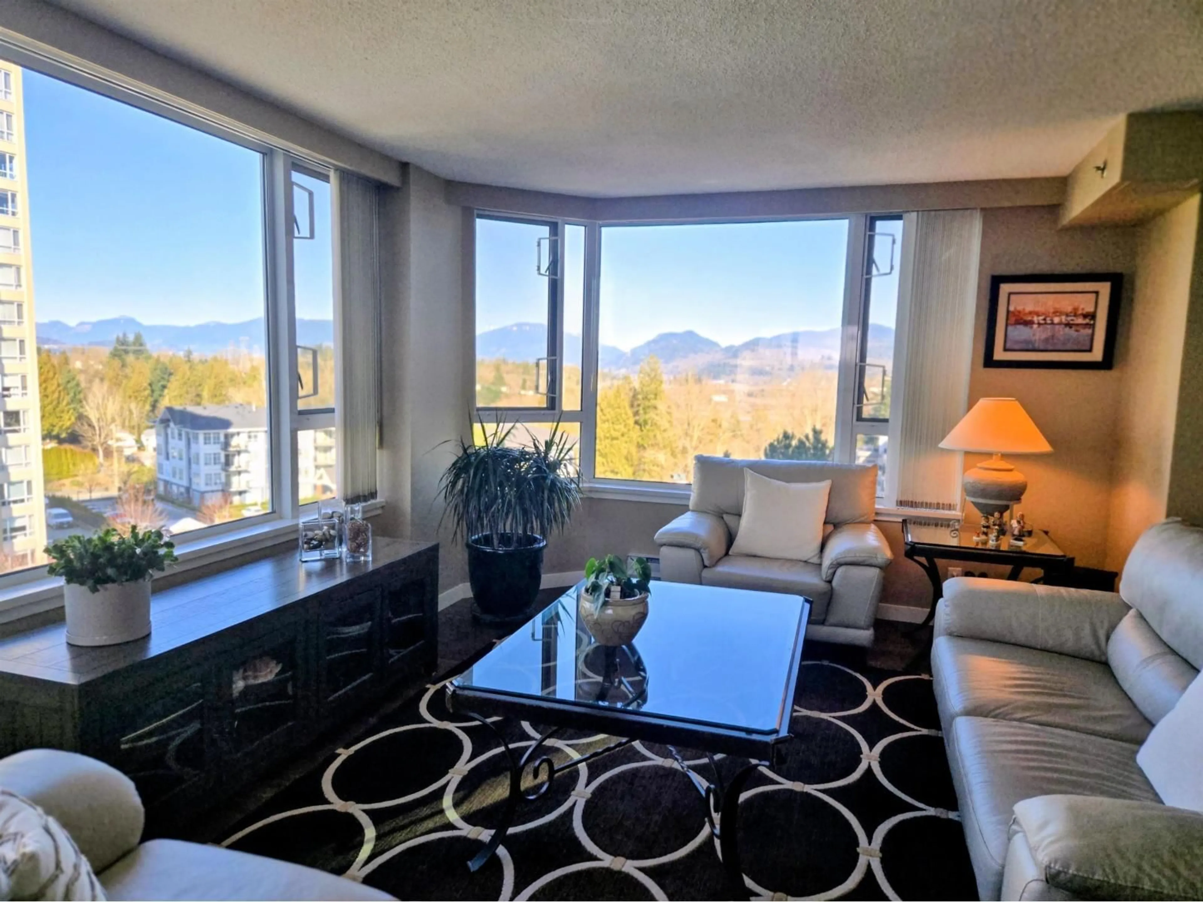 Living room with furniture, unknown for 802 - 3170 GLADWIN ROAD, Abbotsford British Columbia V2T5T1