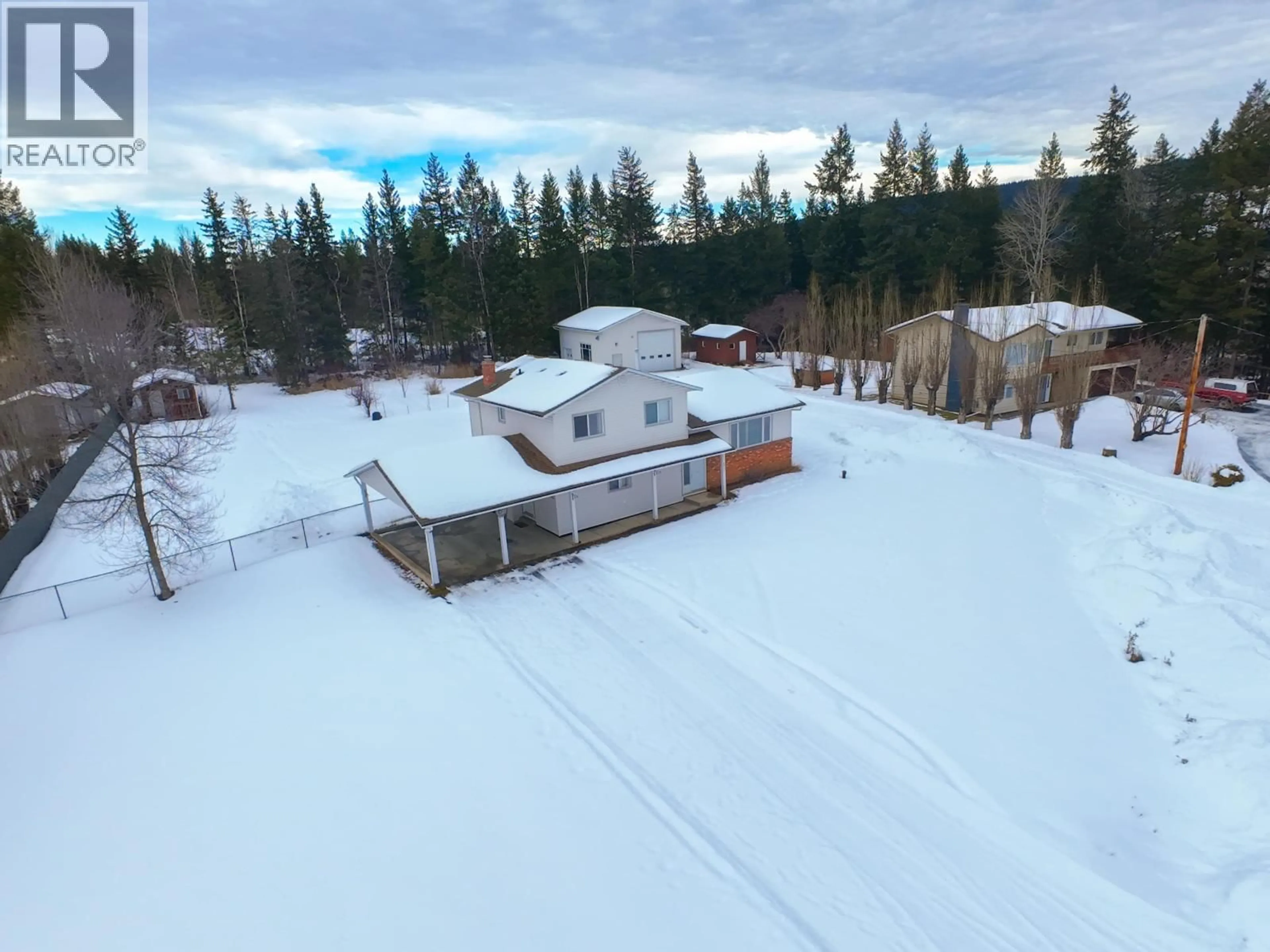 A pic from outside/outdoor area/front of a property/back of a property/a pic from drone, unknown for 3050 BELCARRA ROAD, Quesnel British Columbia V2J5A9