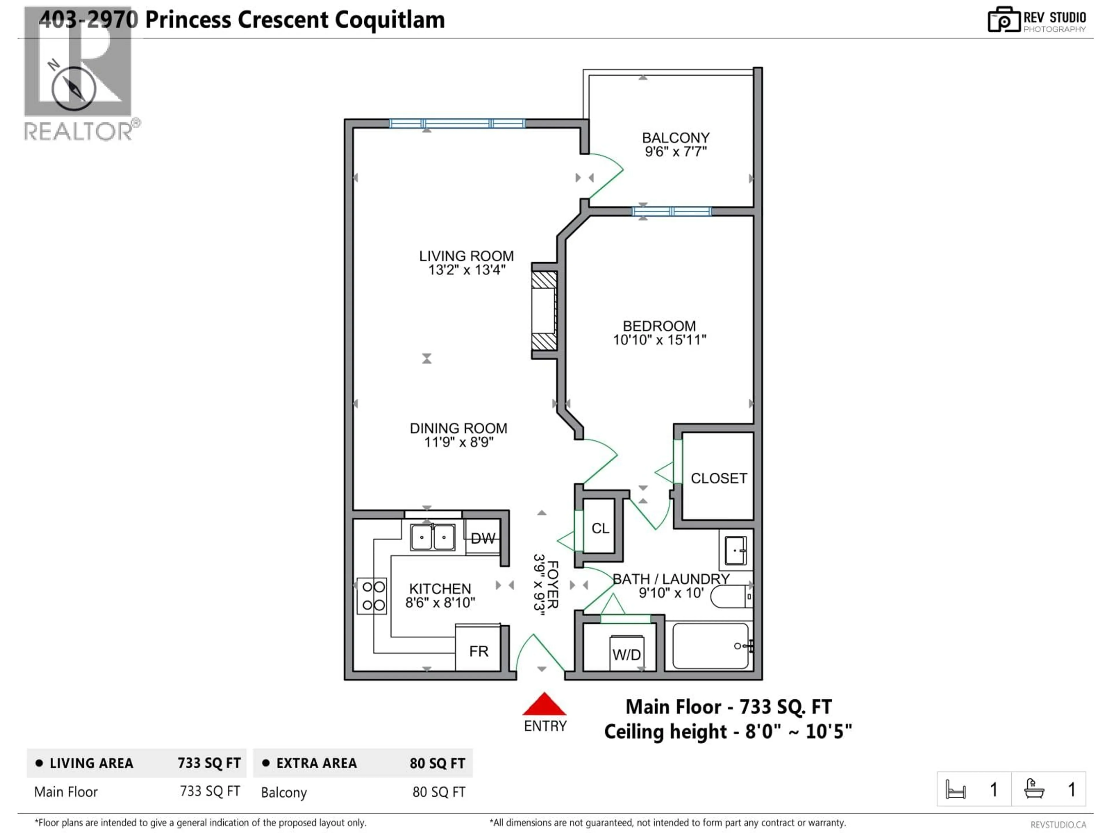 Floor plan for 403 - 2970 PRINCESS CRESCENT, Coquitlam British Columbia V3B7R5