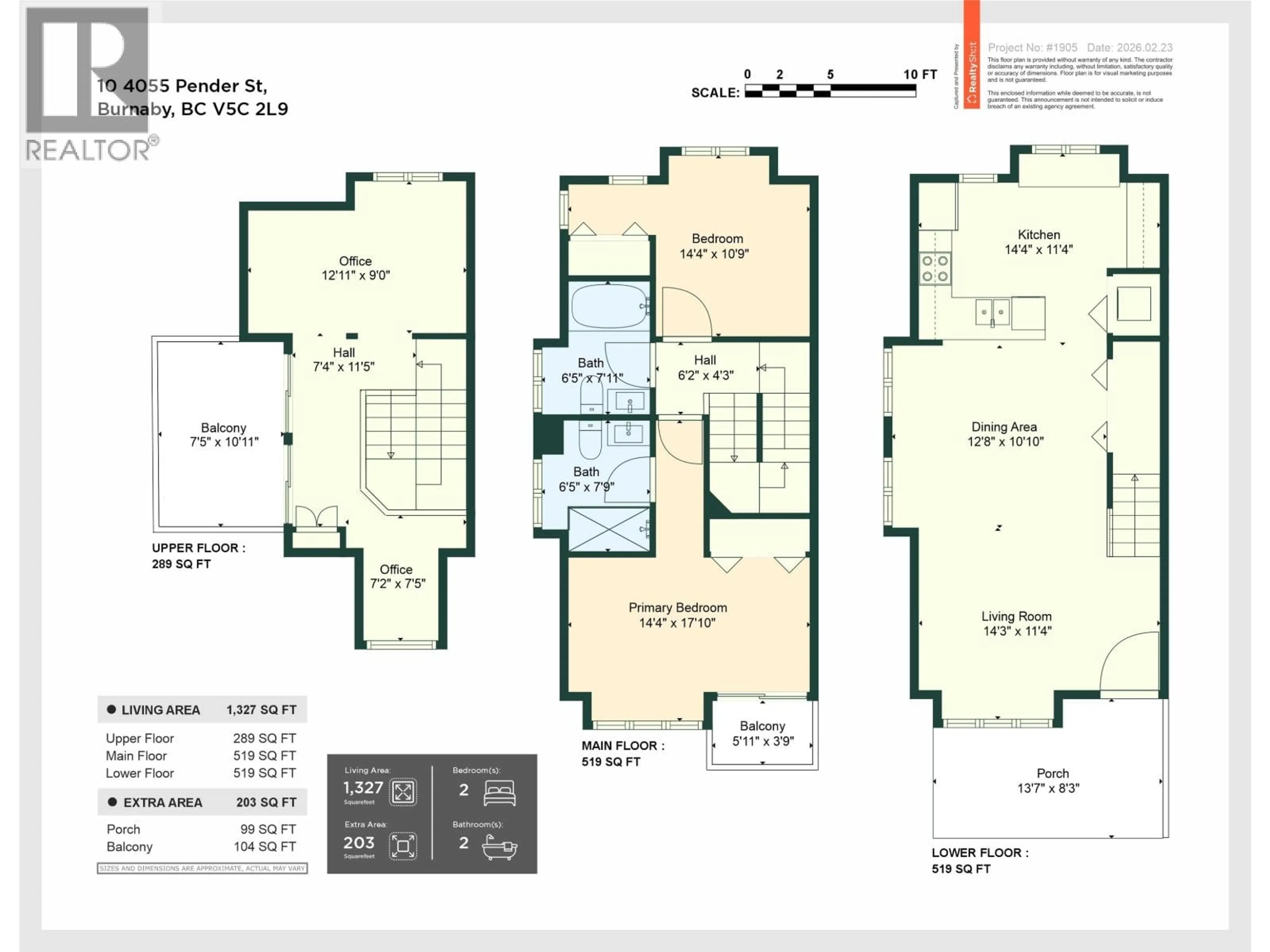 Floor plan for 10 - 4055 PENDER STREET, Burnaby British Columbia V5C2L9