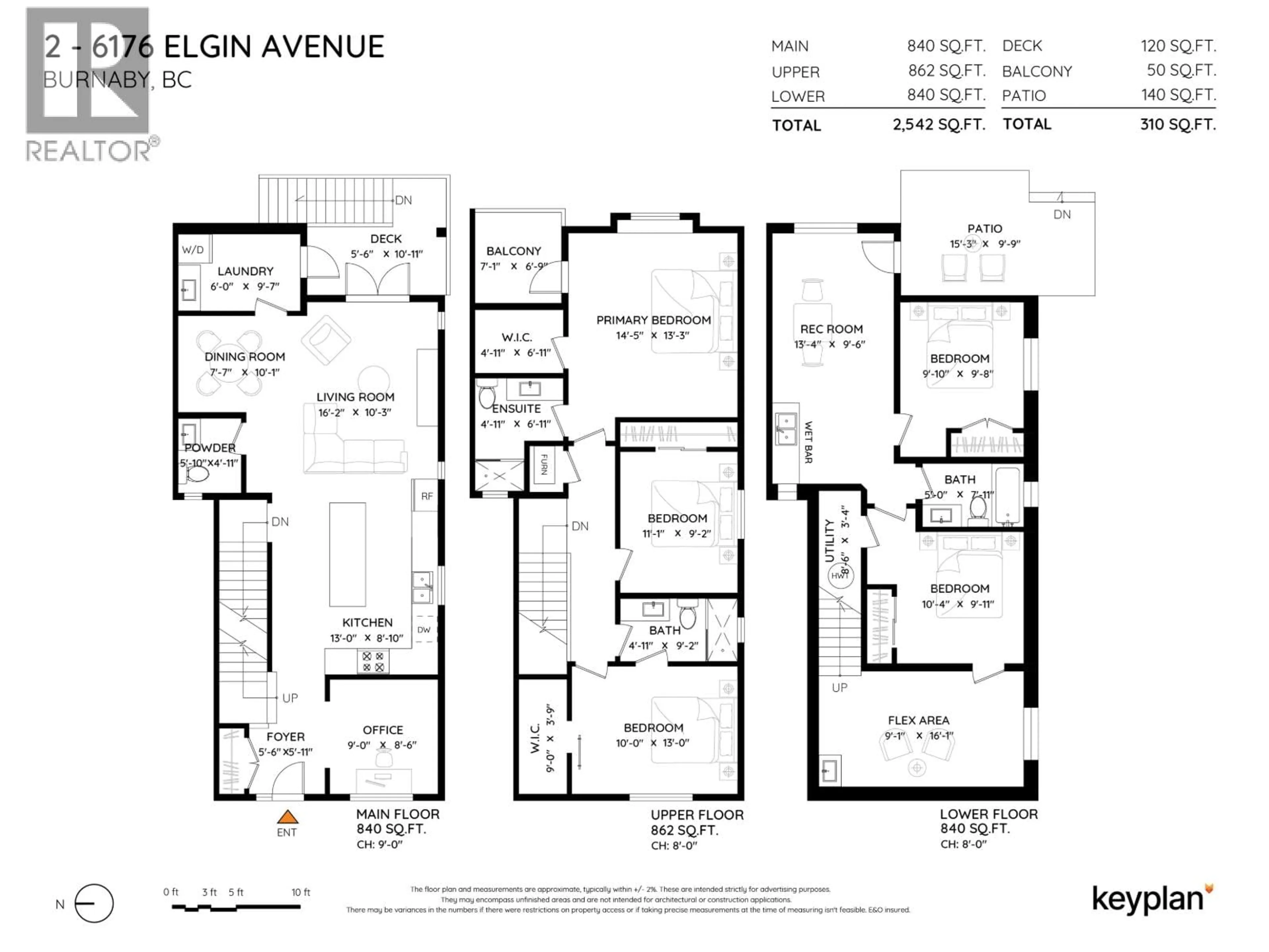Floor plan for 2 - 6176 ELGIN AVENUE, Burnaby British Columbia V5H3S4