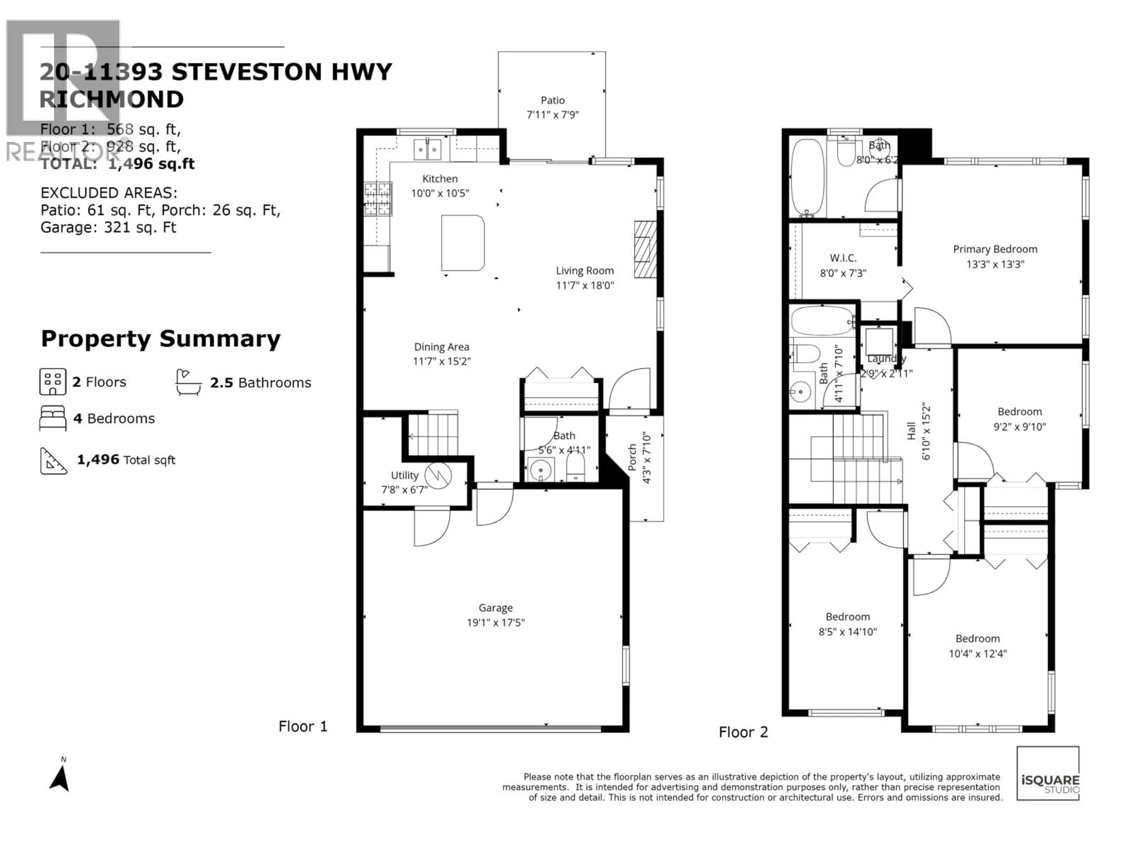 Floor plan for 20 - 11393 STEVESTON HIGHWAY, Richmond British Columbia V7A1N8