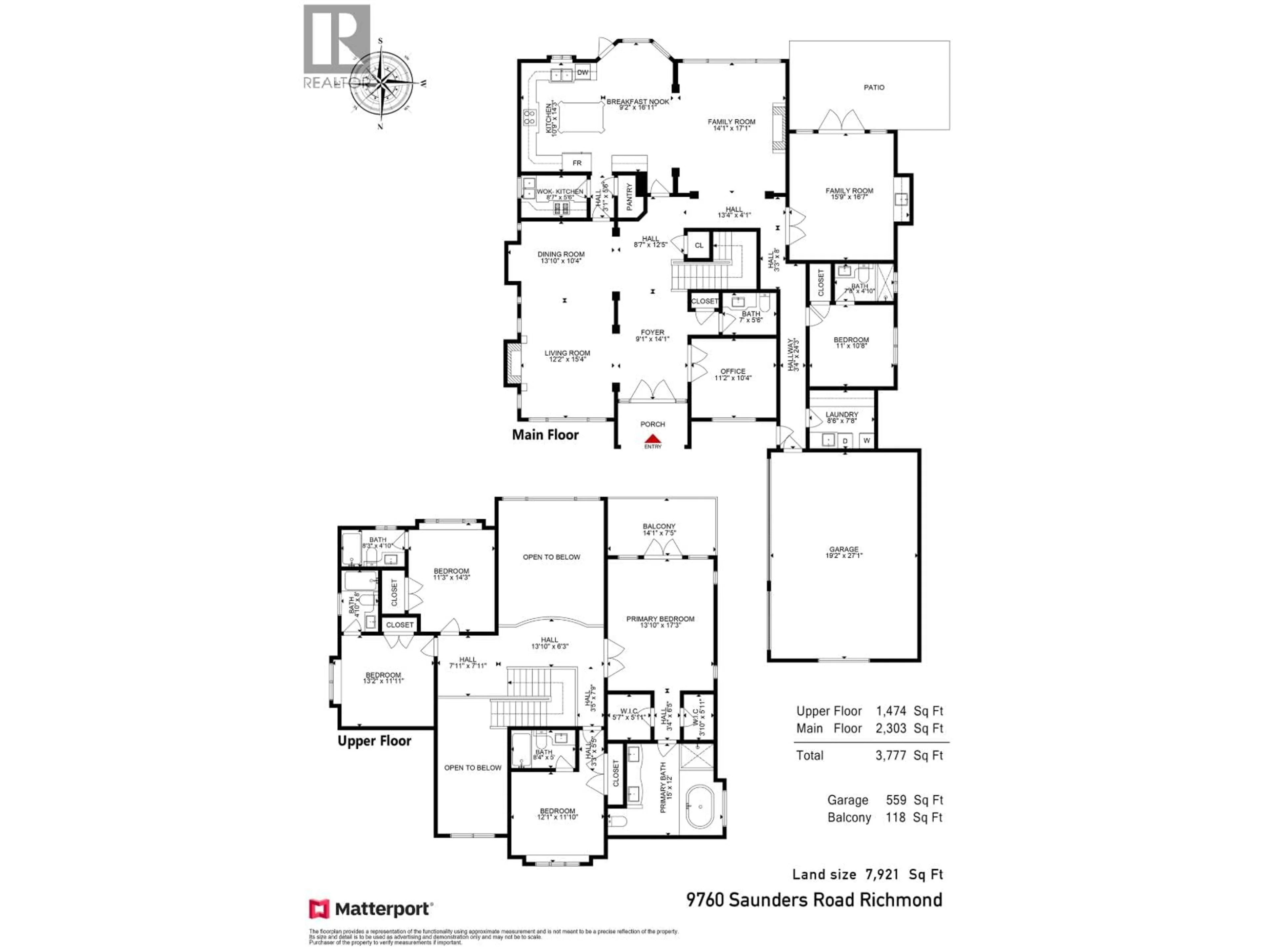 Floor plan for 9760 SAUNDERS ROAD, Richmond British Columbia V7A2B4