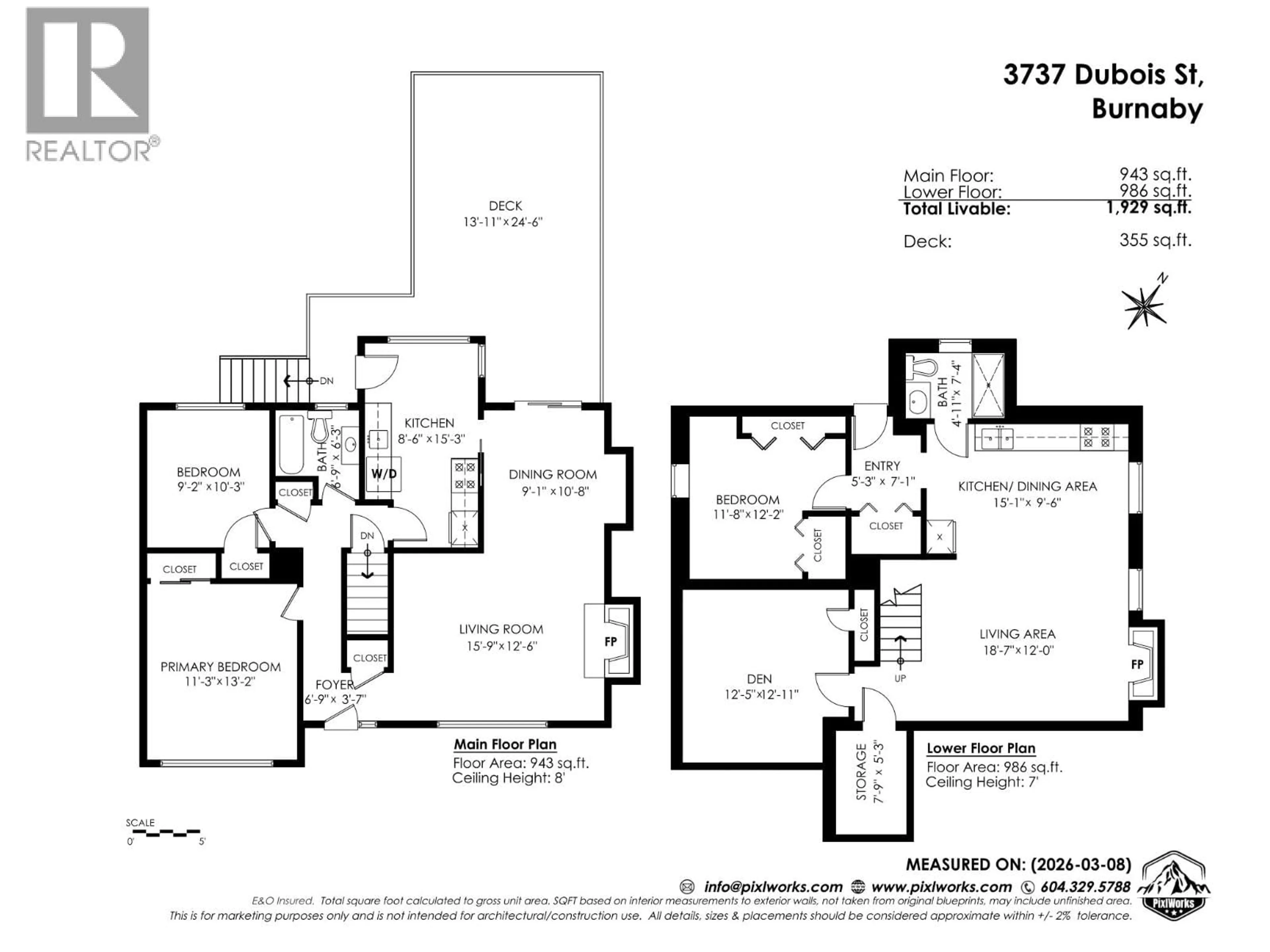 Floor plan for 3737 DUBOIS STREET, Burnaby British Columbia V5J1K9