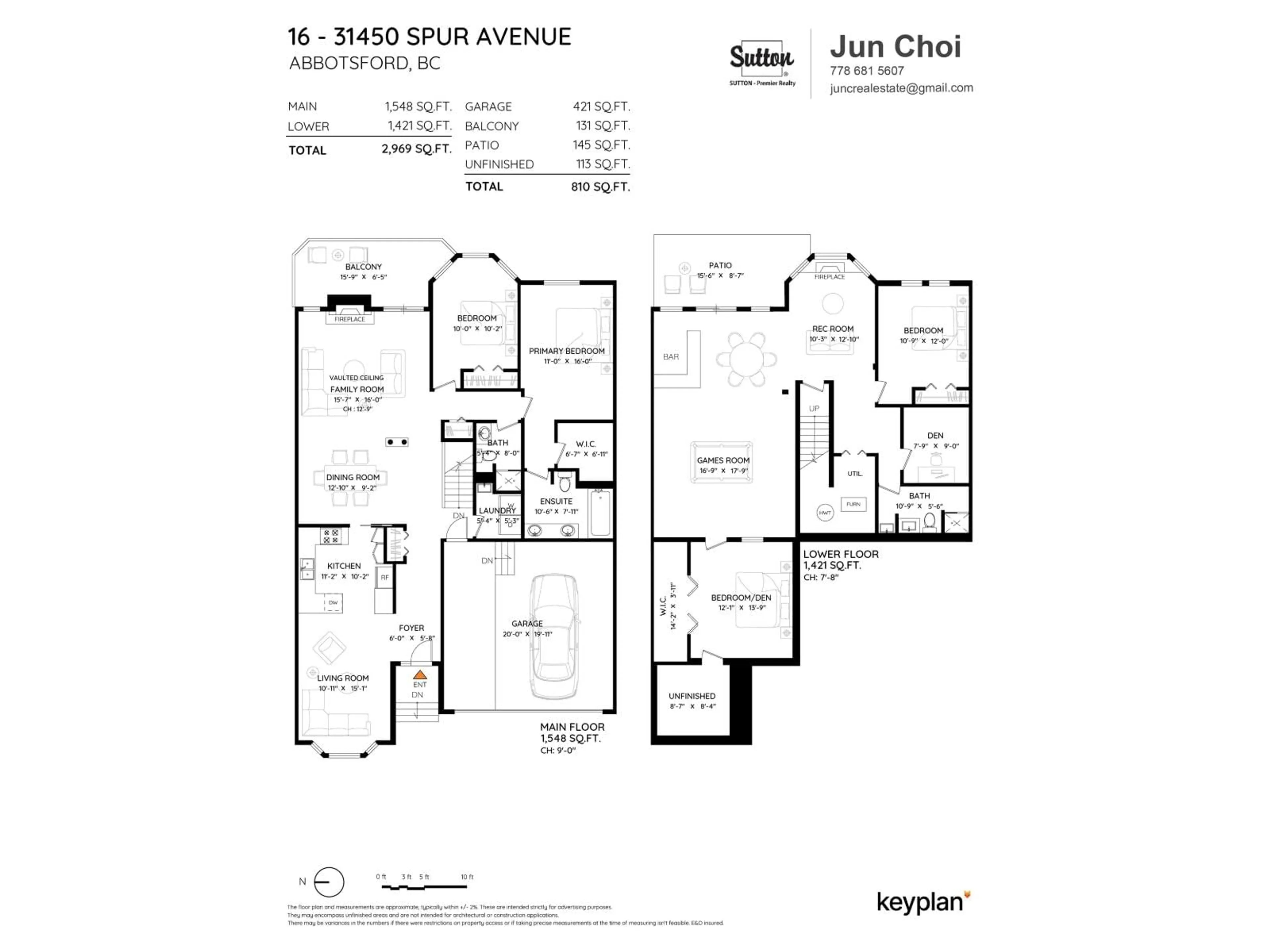 Floor plan for 16 - 31450 SPUR AVENUE, Abbotsford British Columbia V2T5M3