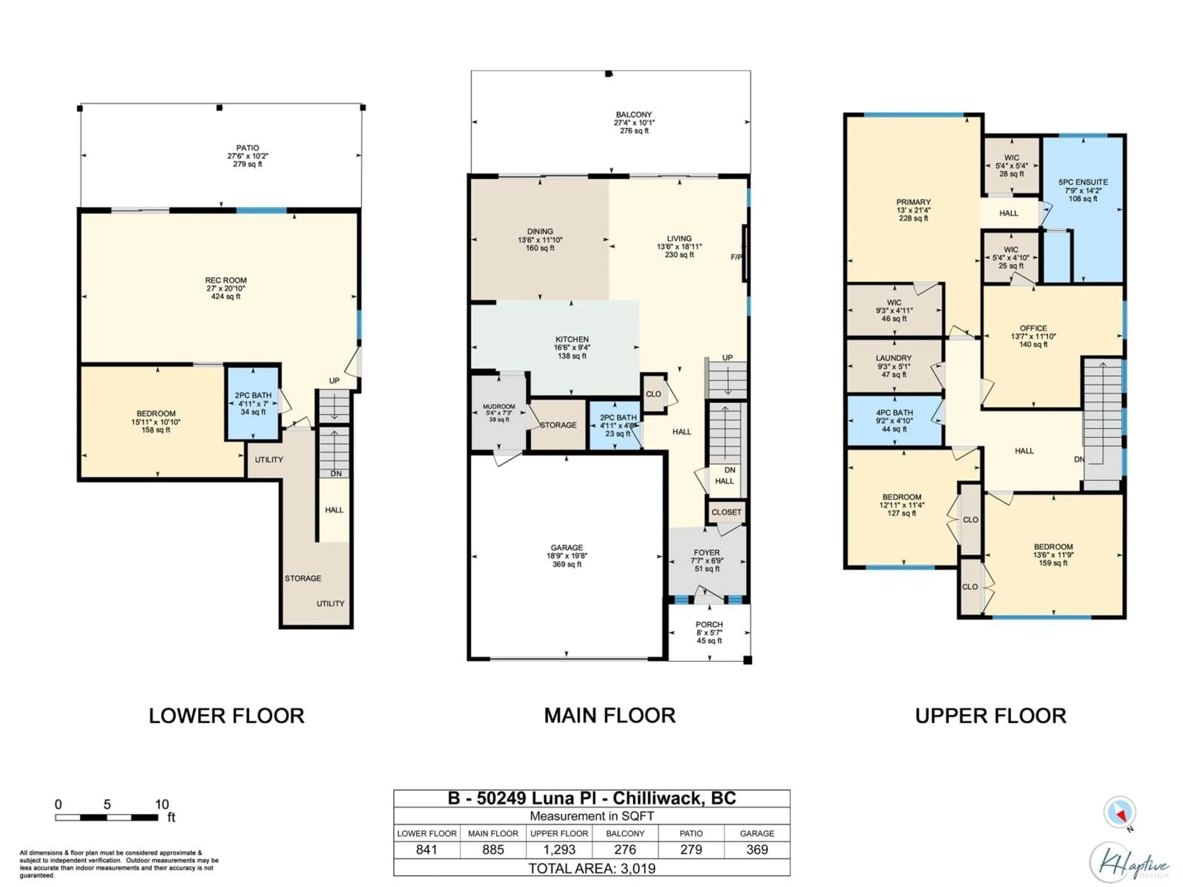 Floor plan for B - 50249 LUNA PLACE, Chilliwack British Columbia V4Z0E1