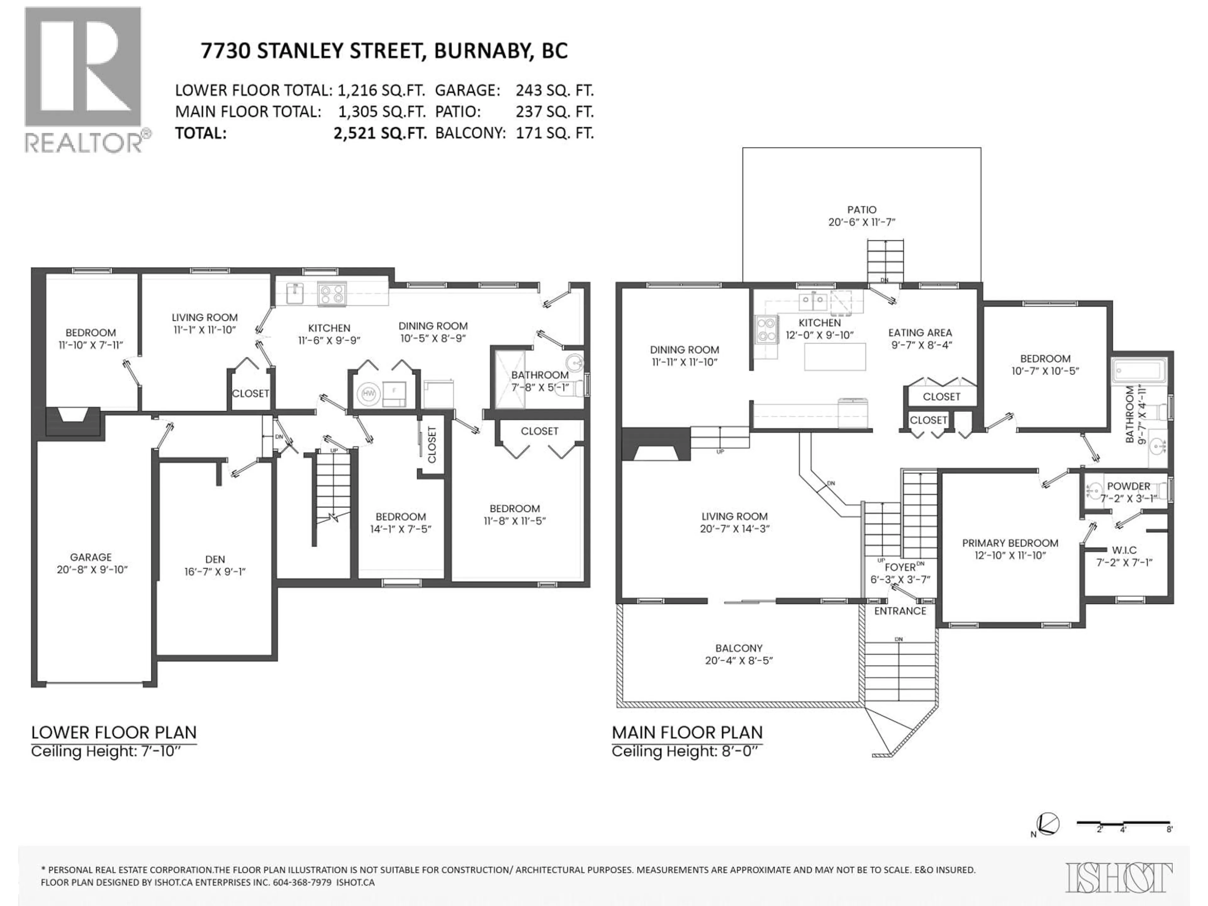 Floor plan for 7730 STANLEY STREET, Burnaby British Columbia V5E1V8