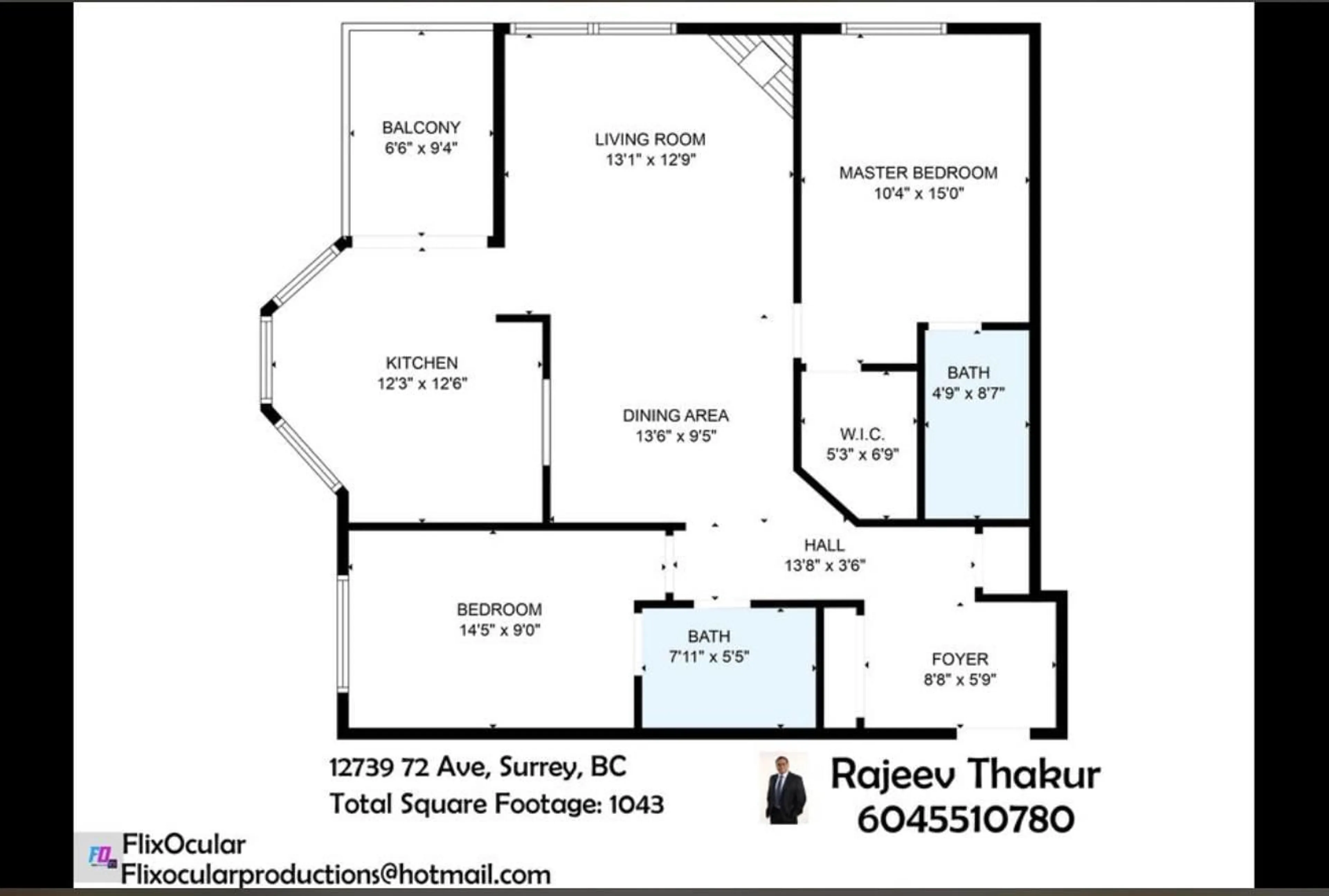 Floor plan for 401 - 12739 72 AVENUE, Surrey British Columbia V3W2M7
