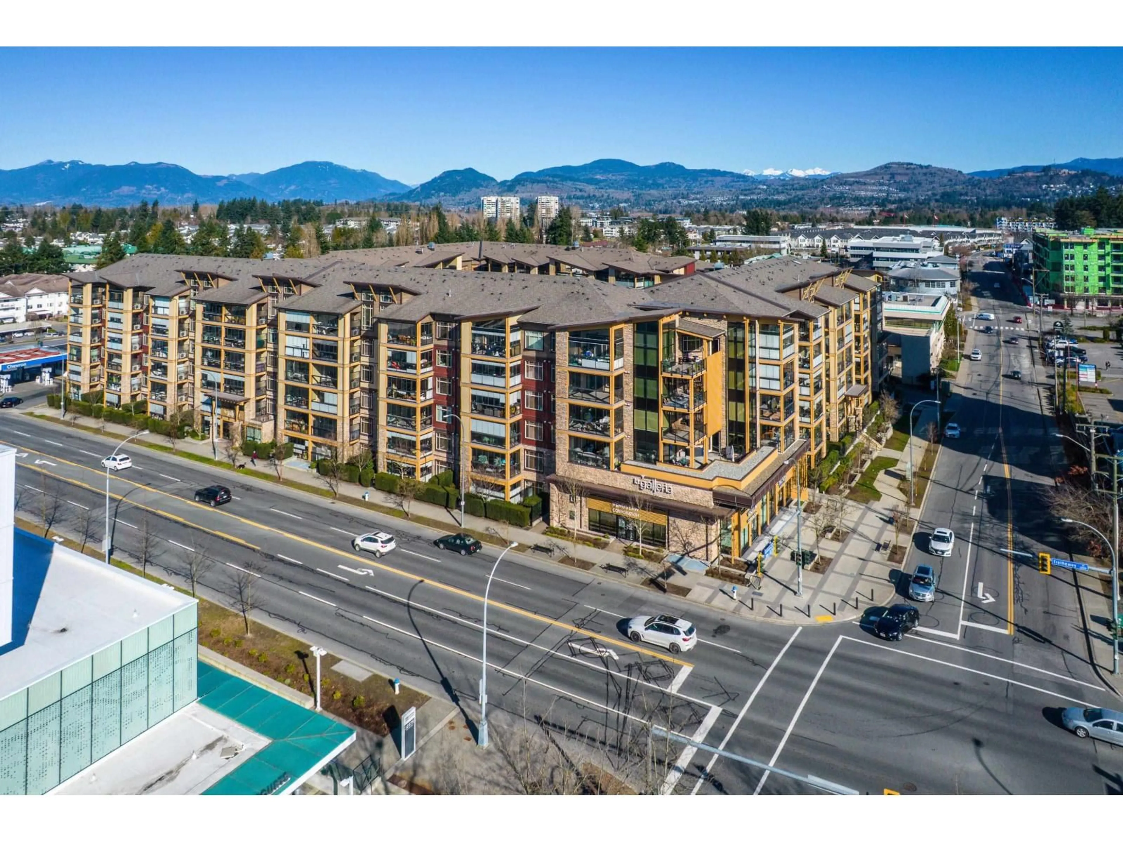 A pic from outside/outdoor area/front of a property/back of a property/a pic from drone, mountain view for 326 - 2860 TRETHEWEY STREET, Abbotsford British Columbia V2T0G5