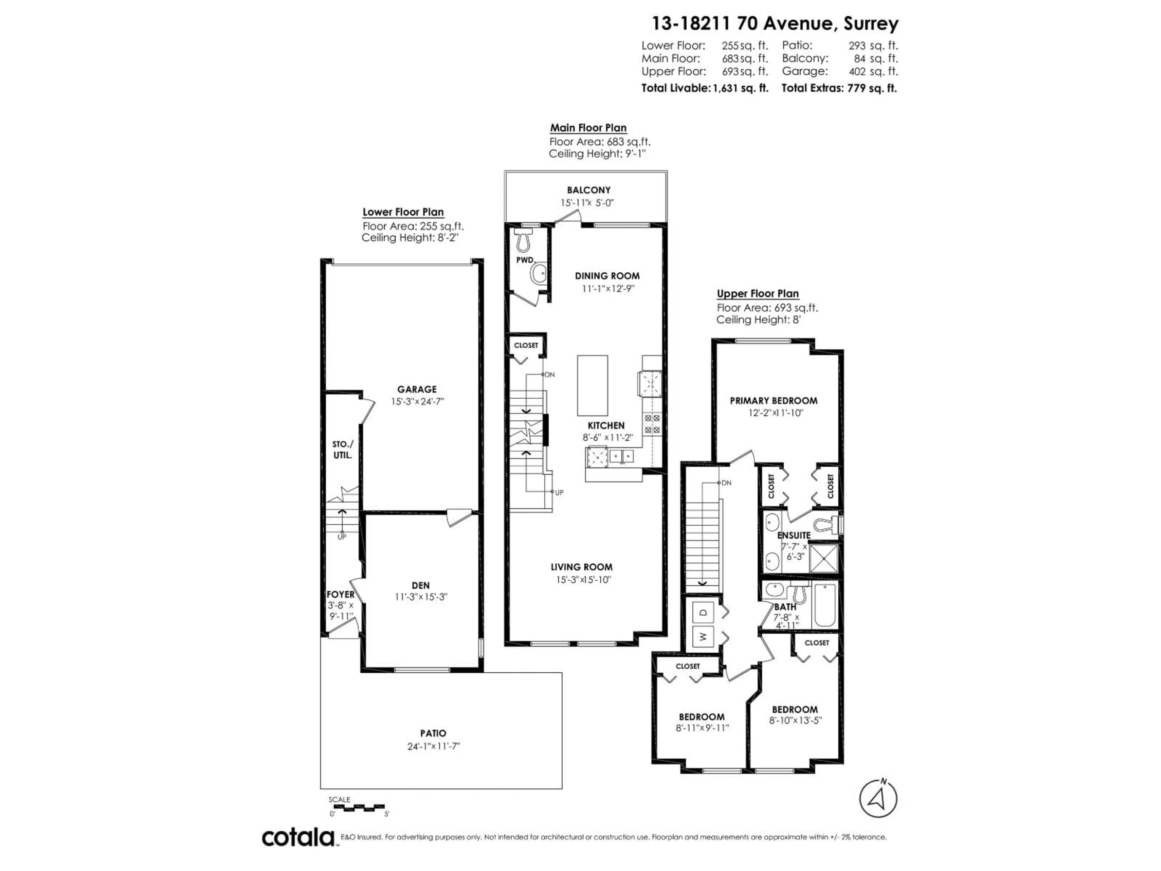 Floor plan for 13 - 18211 70TH AVENUE, Surrey British Columbia V3S8K9