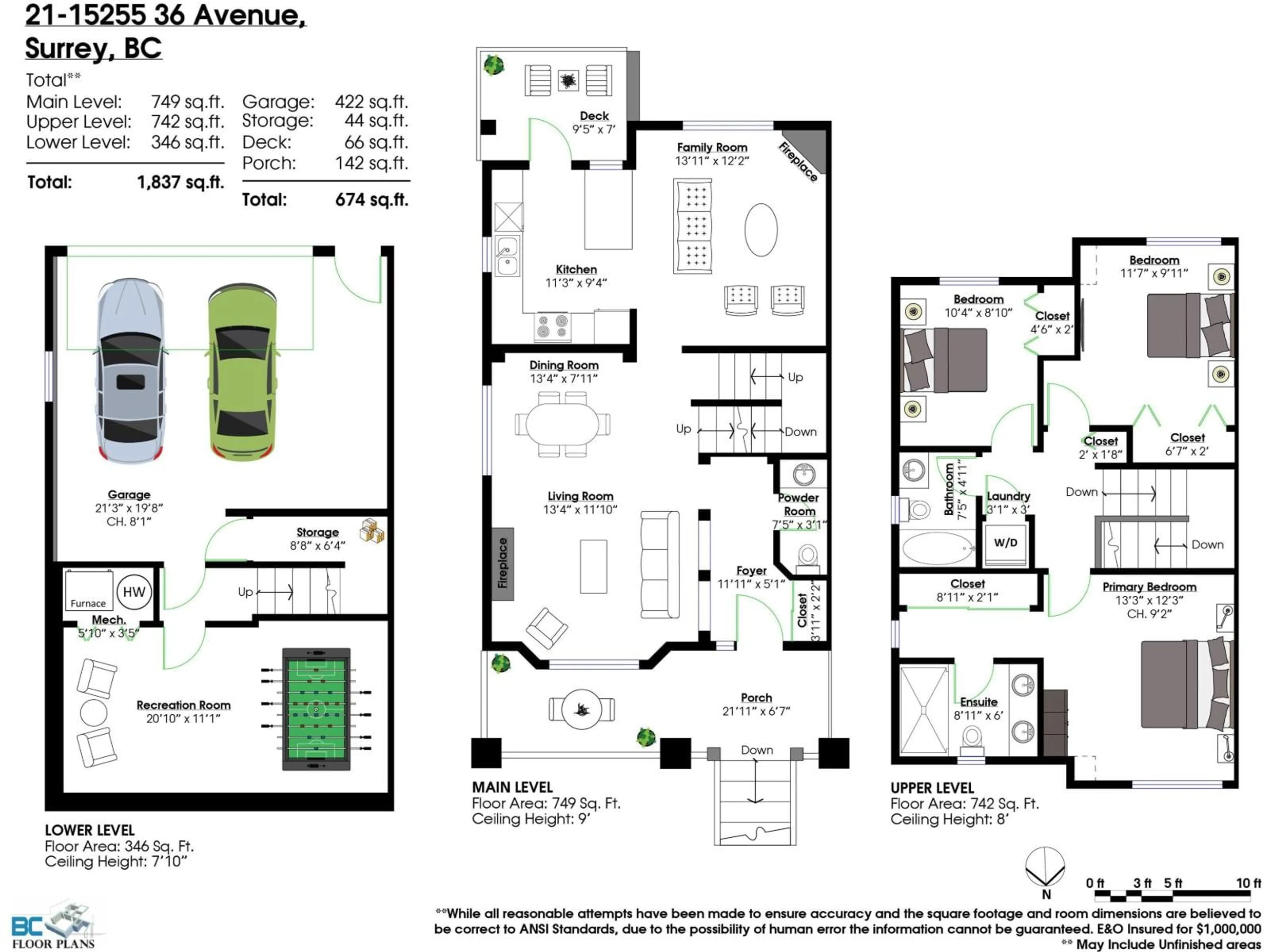 Floor plan for 21 - 15255 36 AVENUE, Surrey British Columbia V3Z0Y4