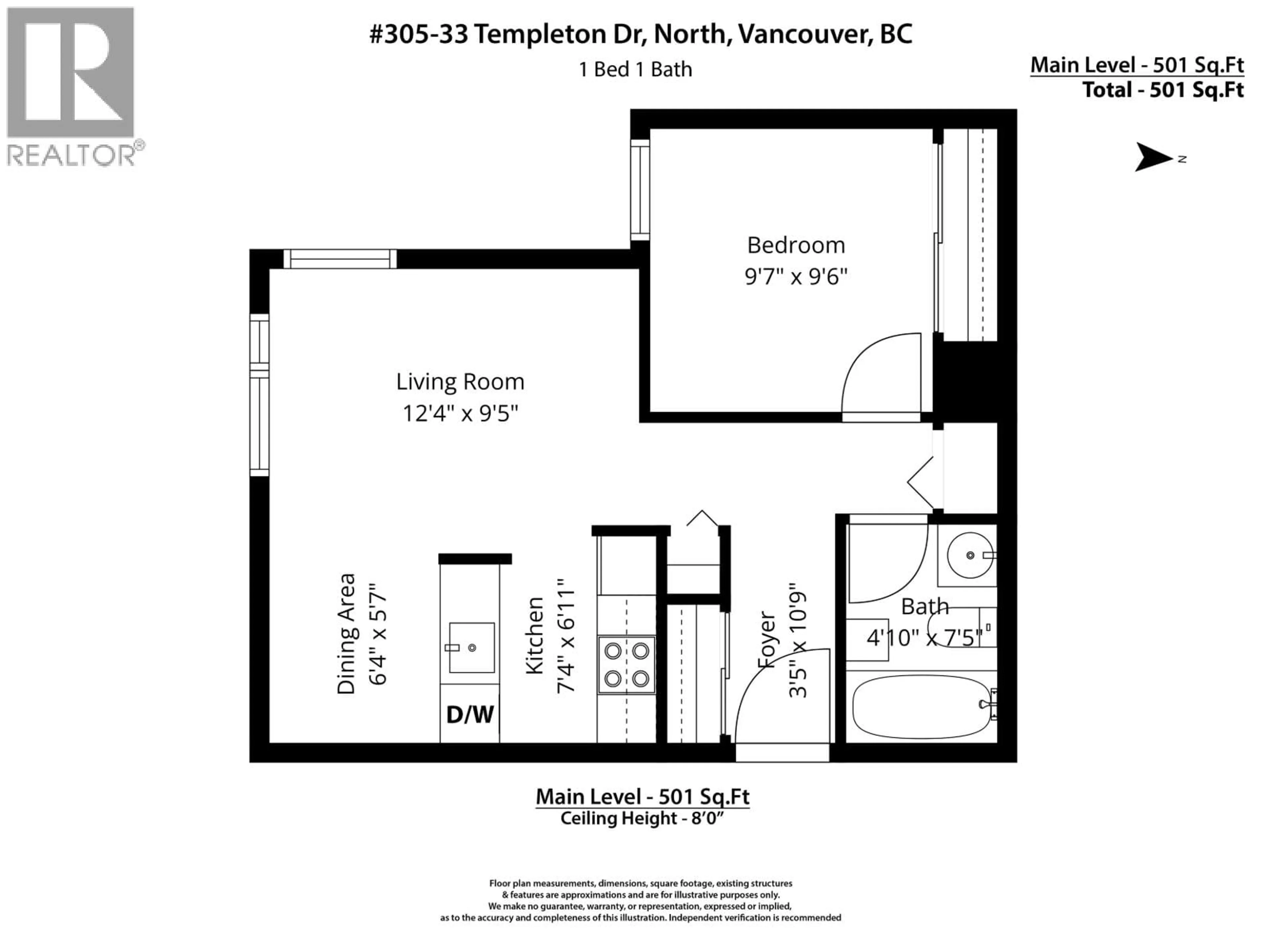 Floor plan for 305 - 33 TEMPLETON DRIVE, Vancouver British Columbia V5L3C9