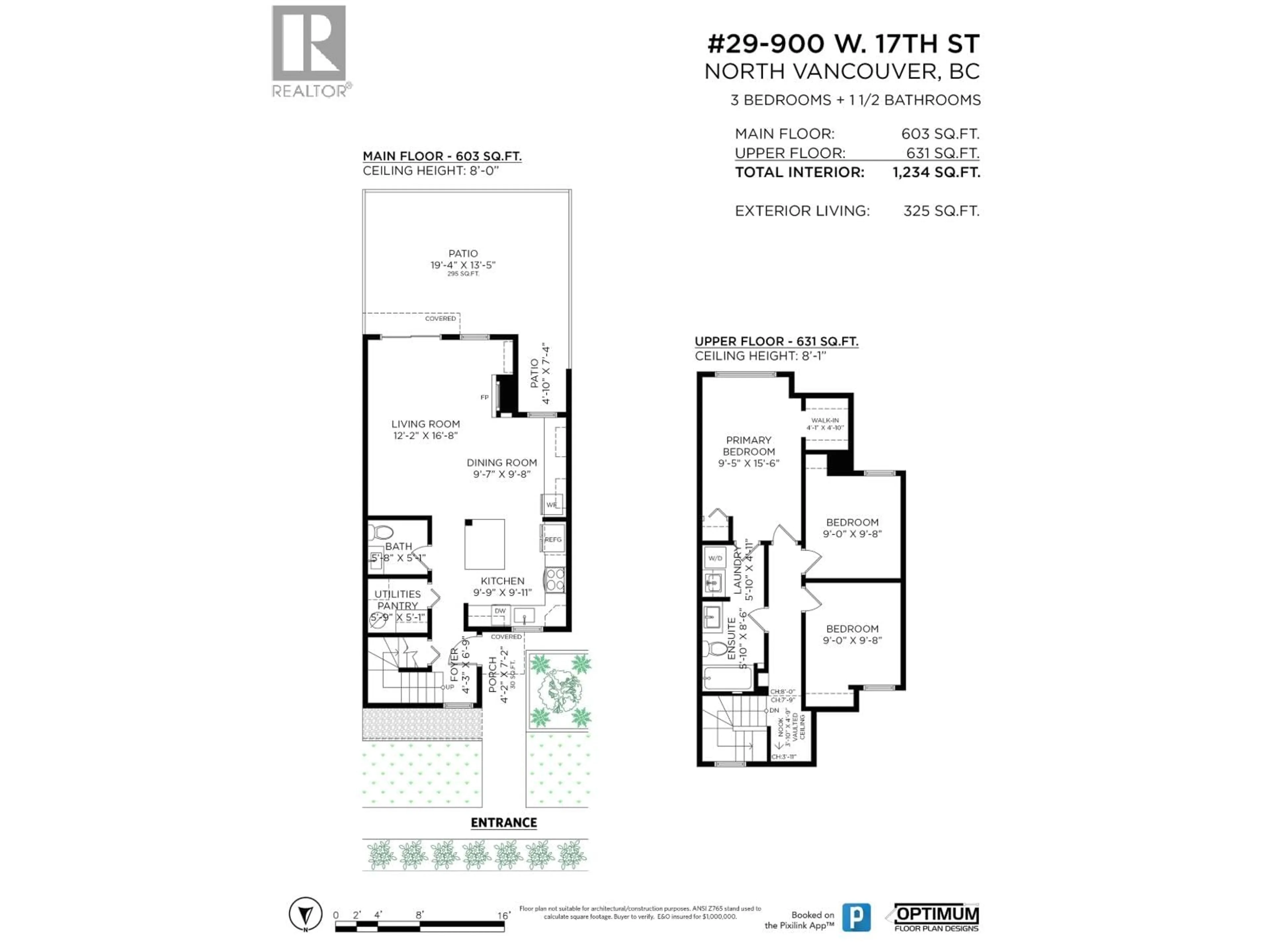 Floor plan for 29 - 900 17TH STREET, North Vancouver British Columbia V7P3K5