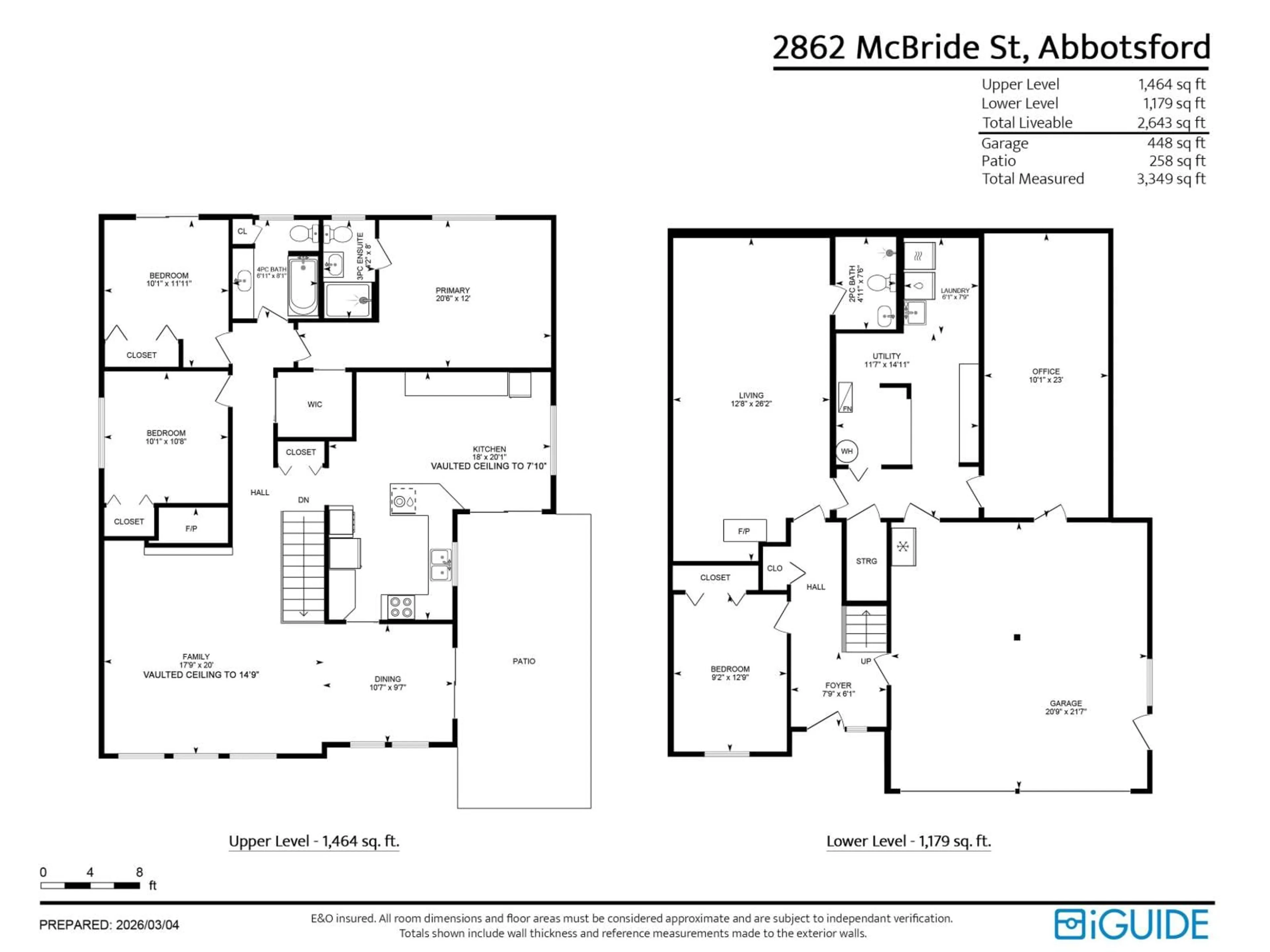 Floor plan for 2862 MCBRIDE STREET, Abbotsford British Columbia V3G1G9