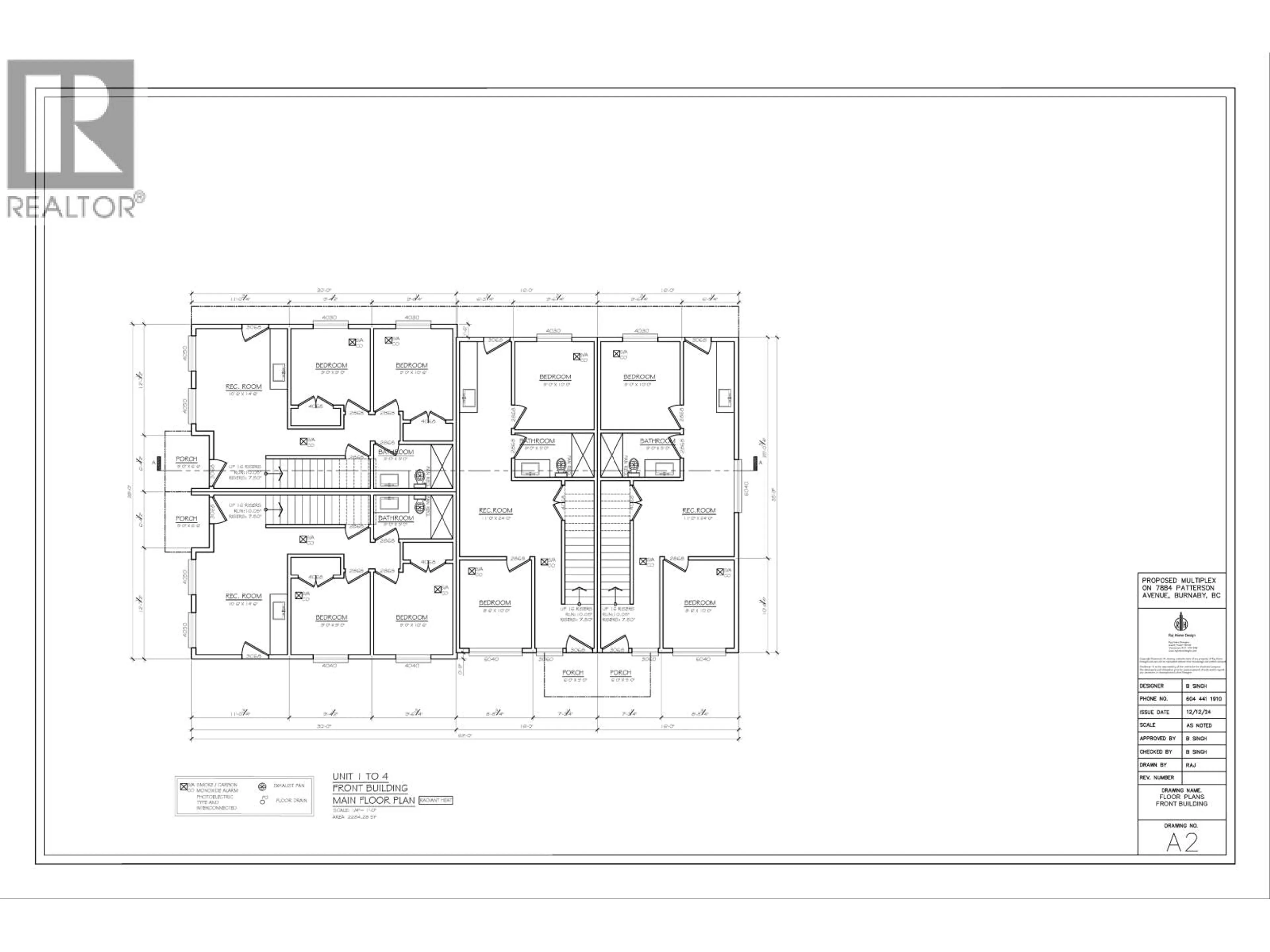 Floor plan for 7884 PATTERSON AVENUE, Burnaby British Columbia V5J3P5