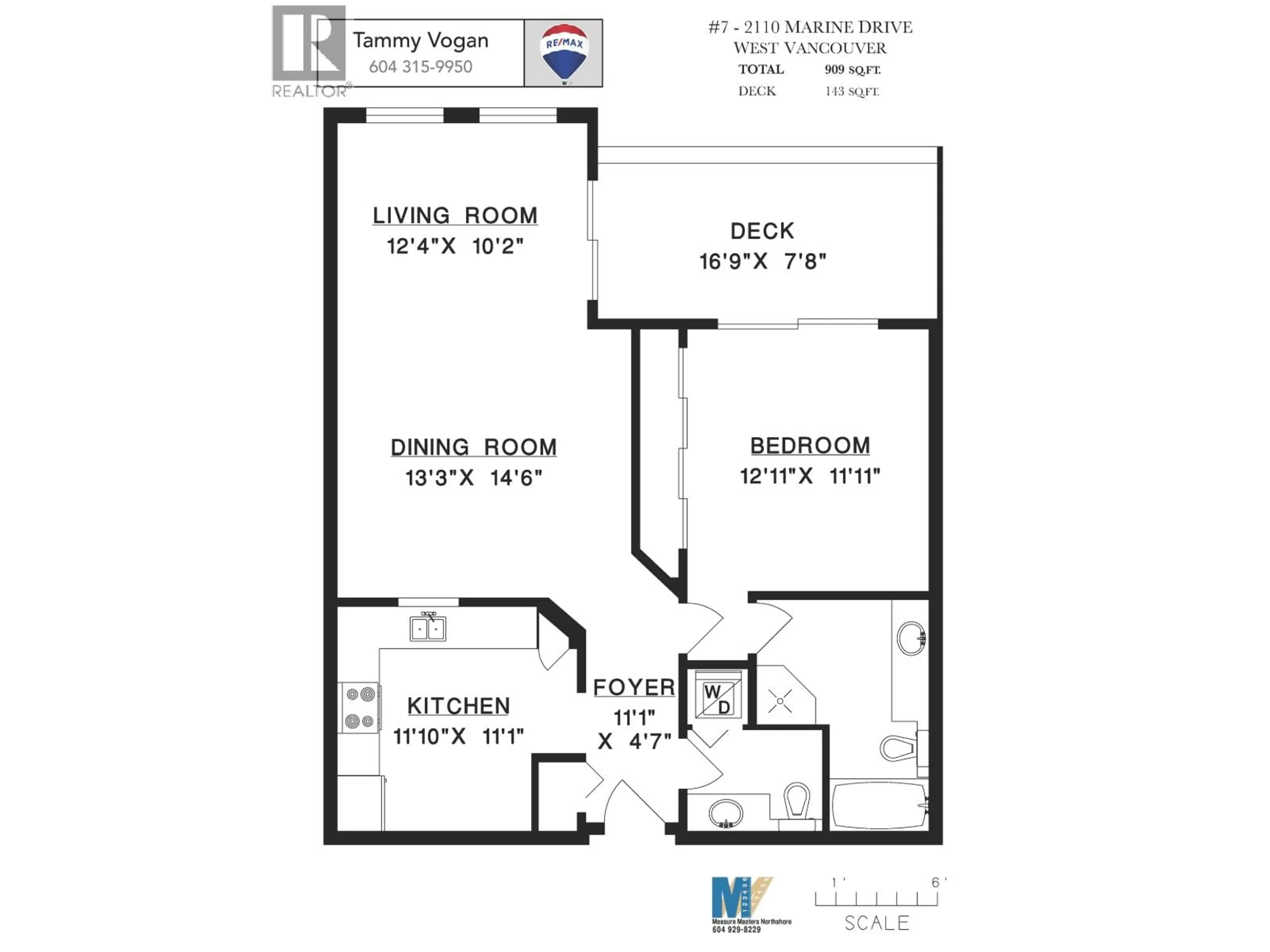 Floor plan for 7 - 2110 MARINE DRIVE, West Vancouver British Columbia V7V1K3