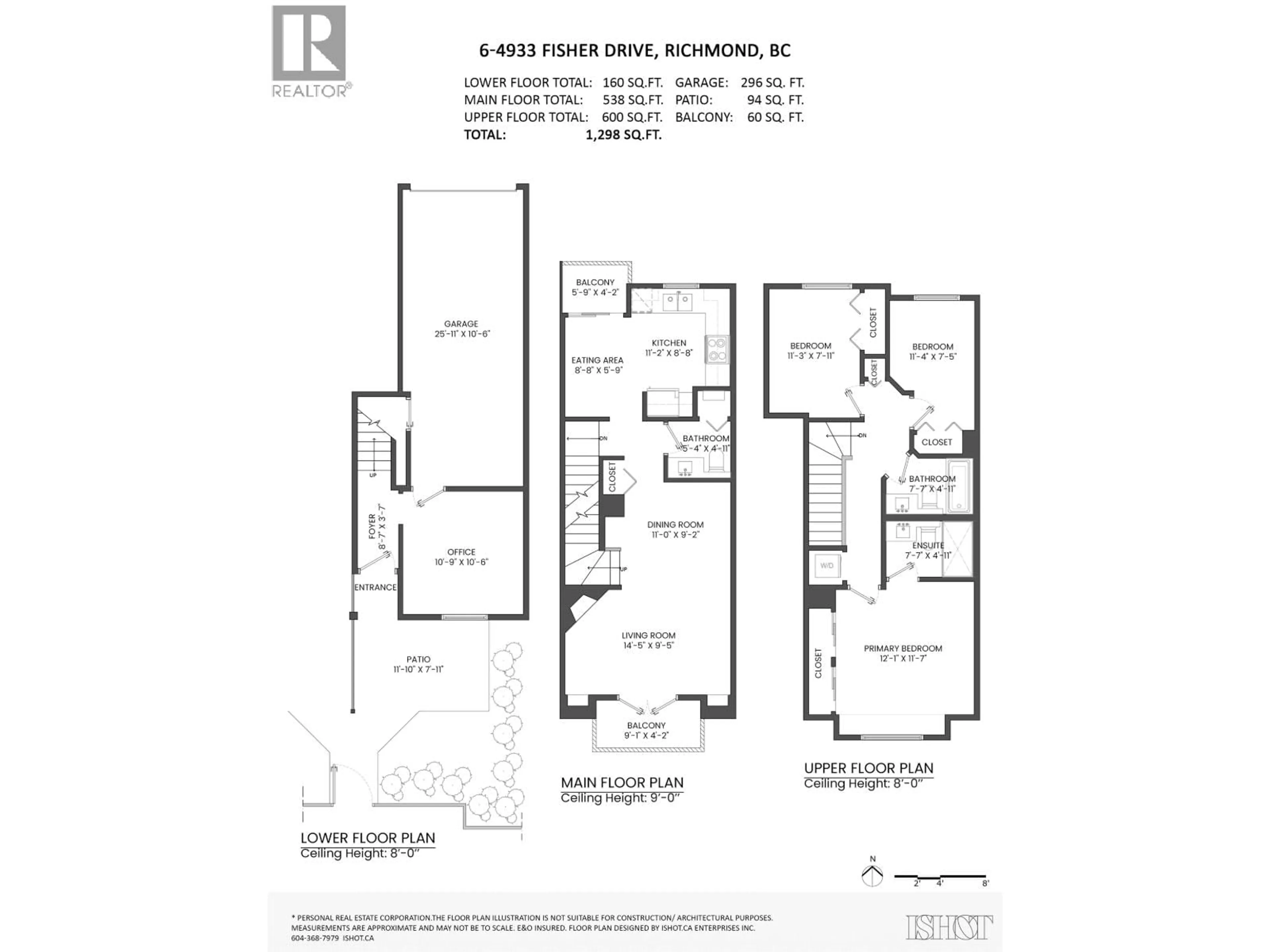 Floor plan for 6 - 4933 FISHER DRIVE, Richmond British Columbia V6X3Z2