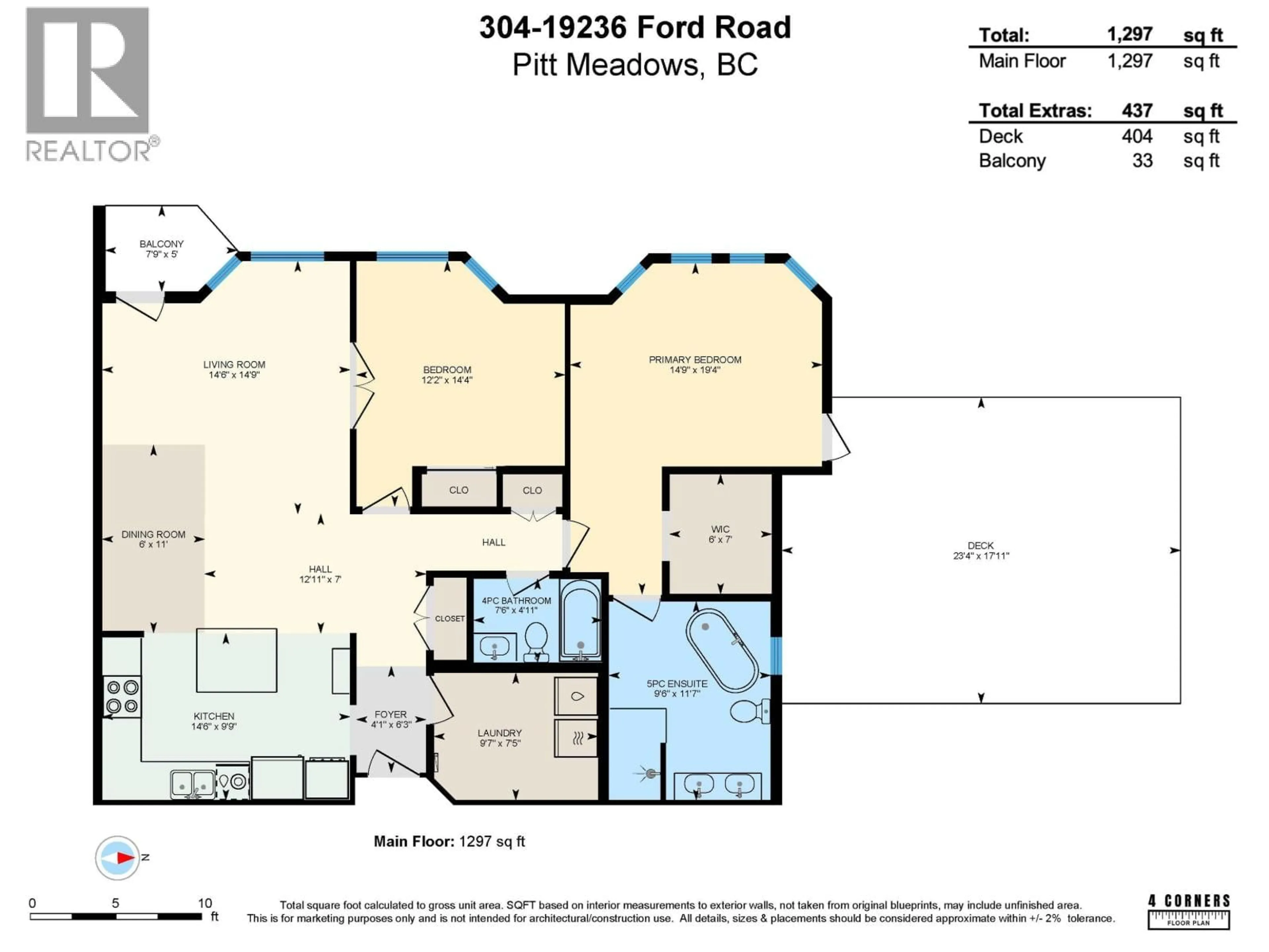 Floor plan for 304 - 19236 FORD ROAD, Pitt Meadows British Columbia V3Y2K1