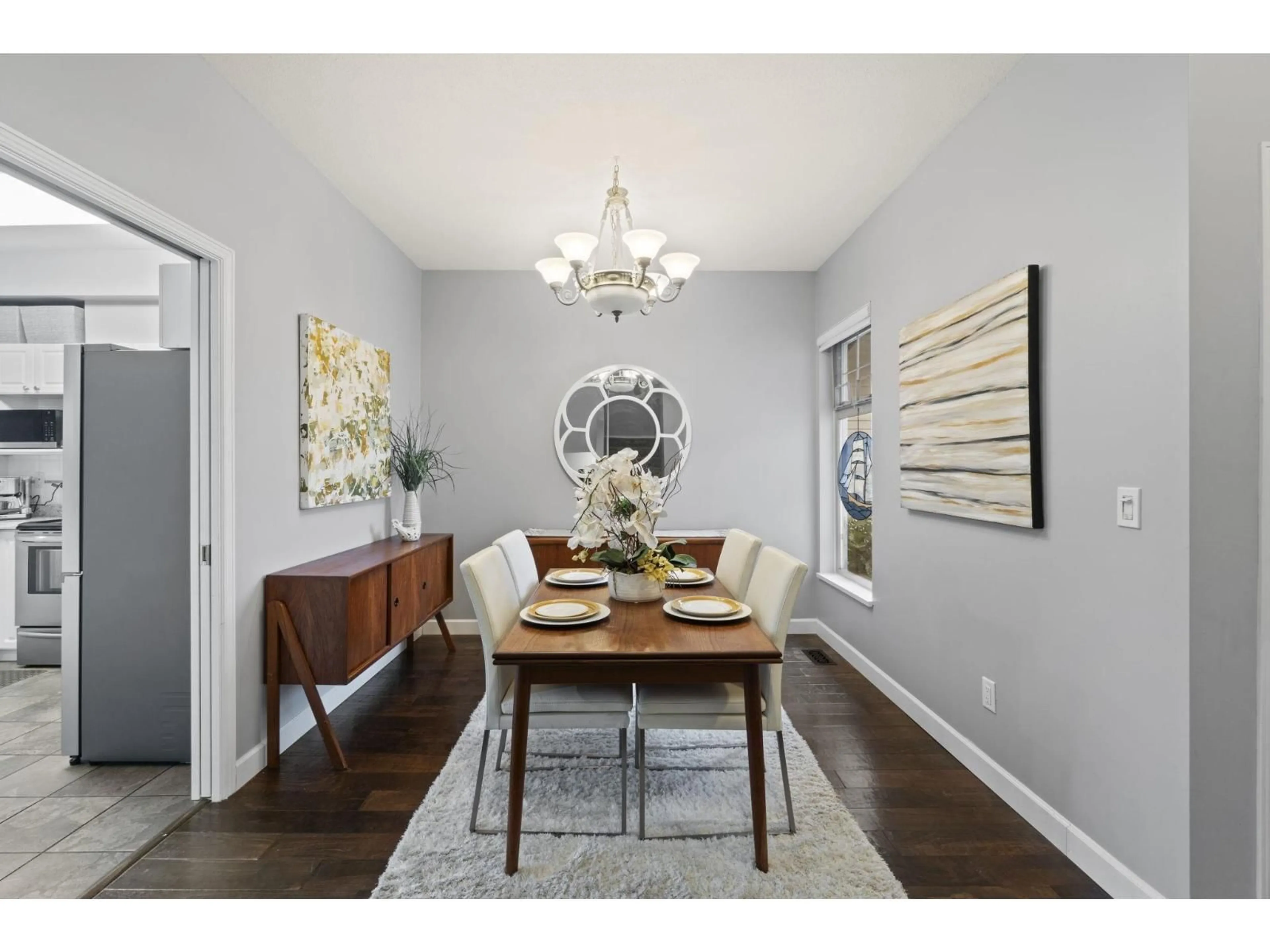 Dining room, wood/laminate floor for 133 - 20820 87 AVENUE, Langley British Columbia V1M3W5