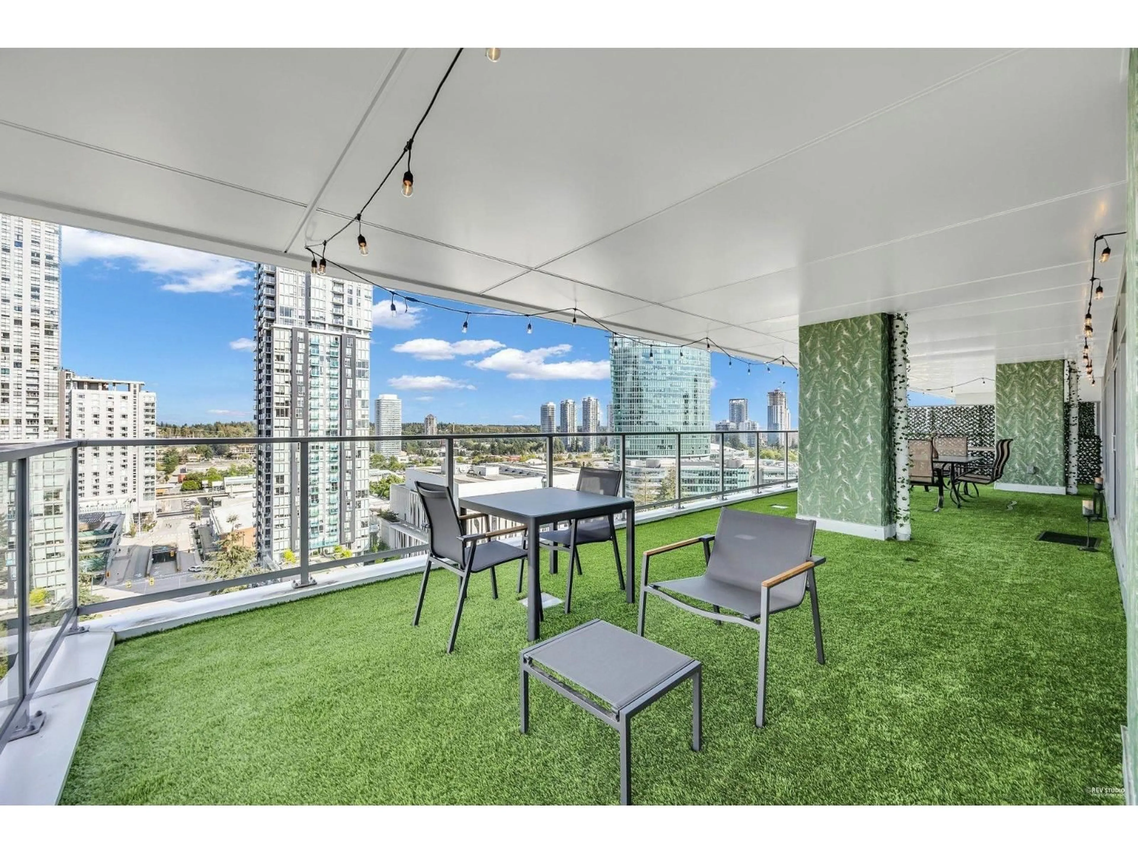 Patio, city buildings view from balcony for 1403 - 13350 CENTRAL AVE AVENUE, Surrey British Columbia V3T0S1