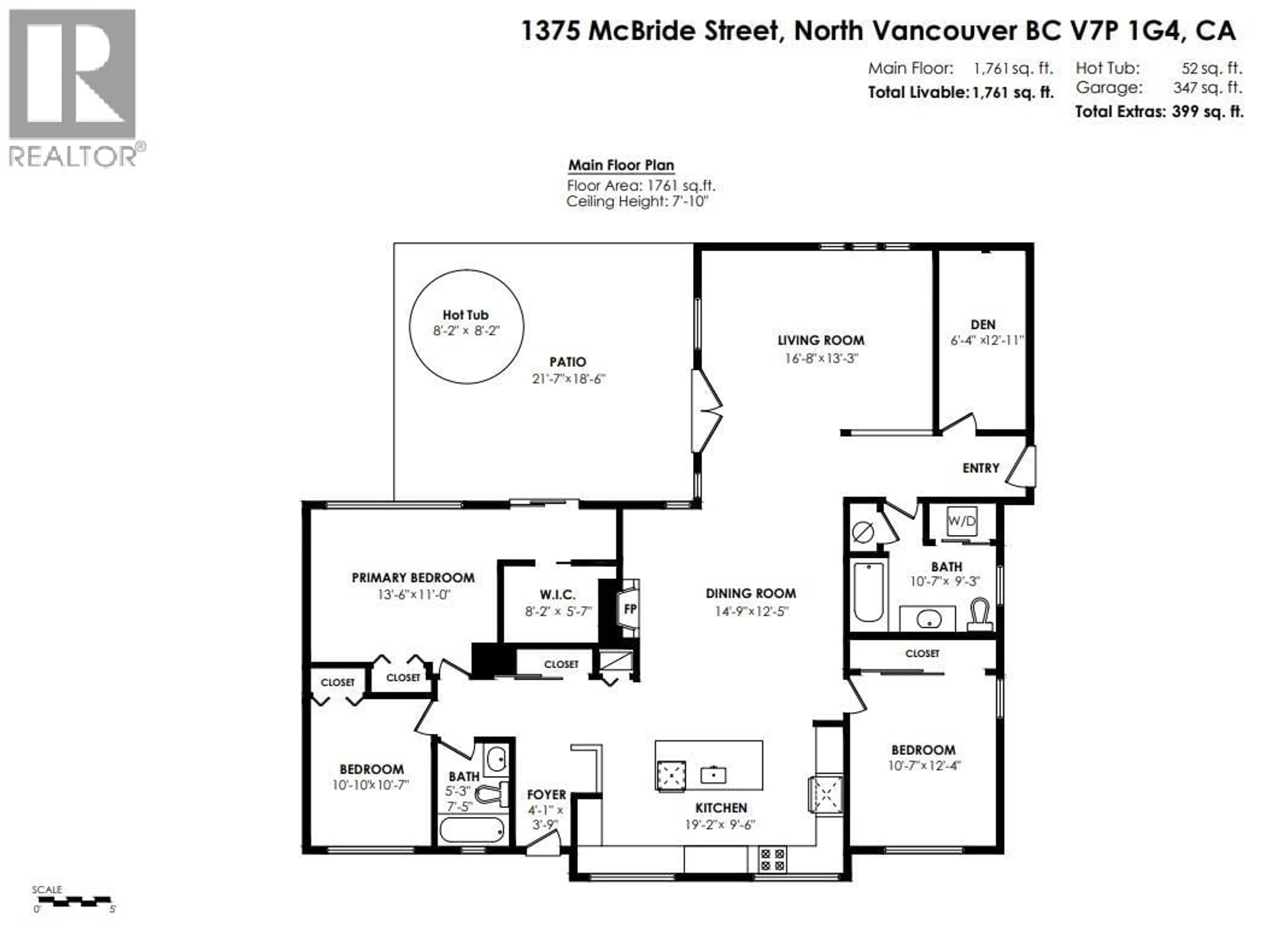 Floor plan for 1375 MCBRIDE STREET, North Vancouver British Columbia V7P1G4
