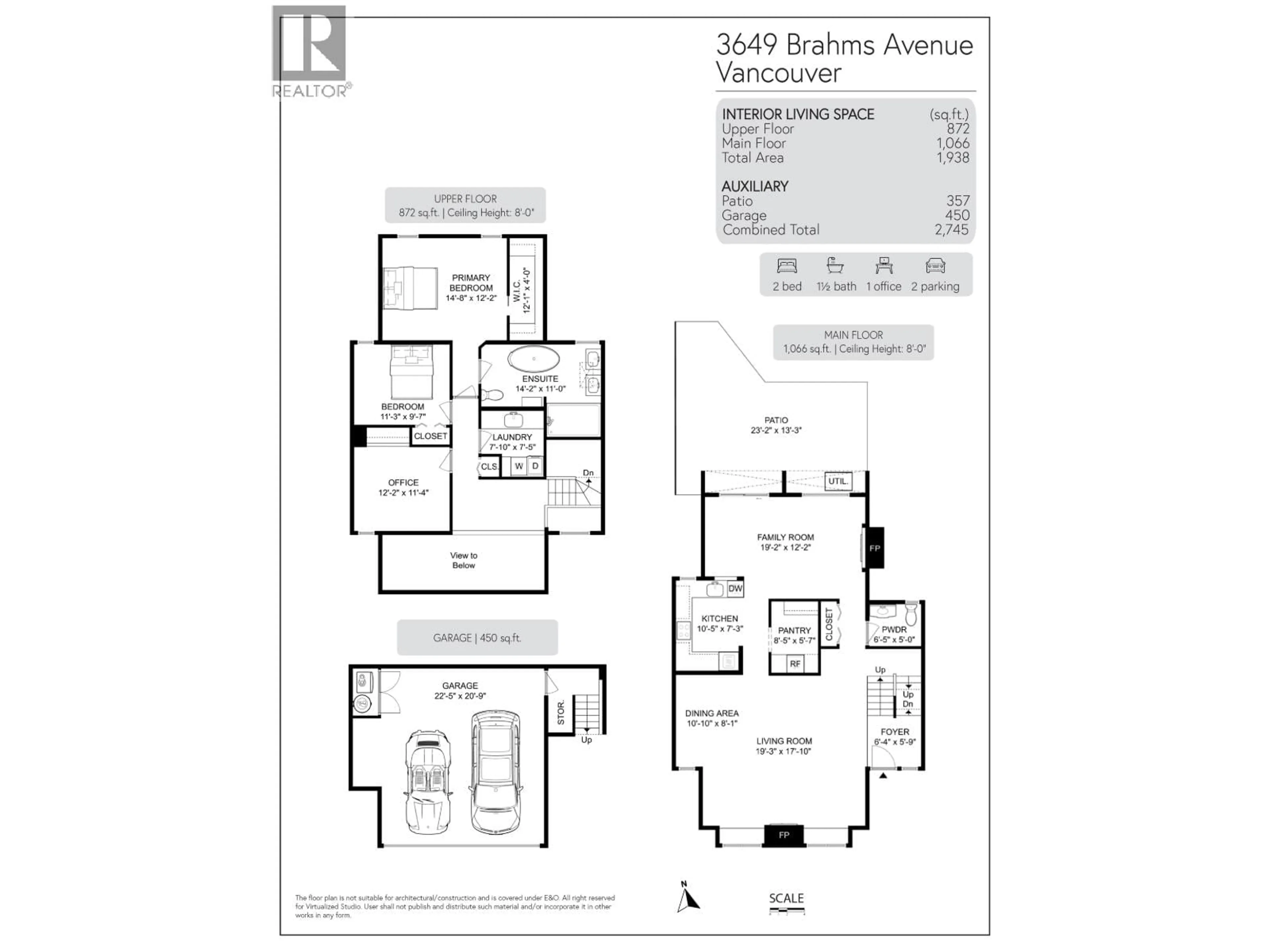 Floor plan for 3649 BRAHMS AVENUE, Vancouver British Columbia V5S4G9